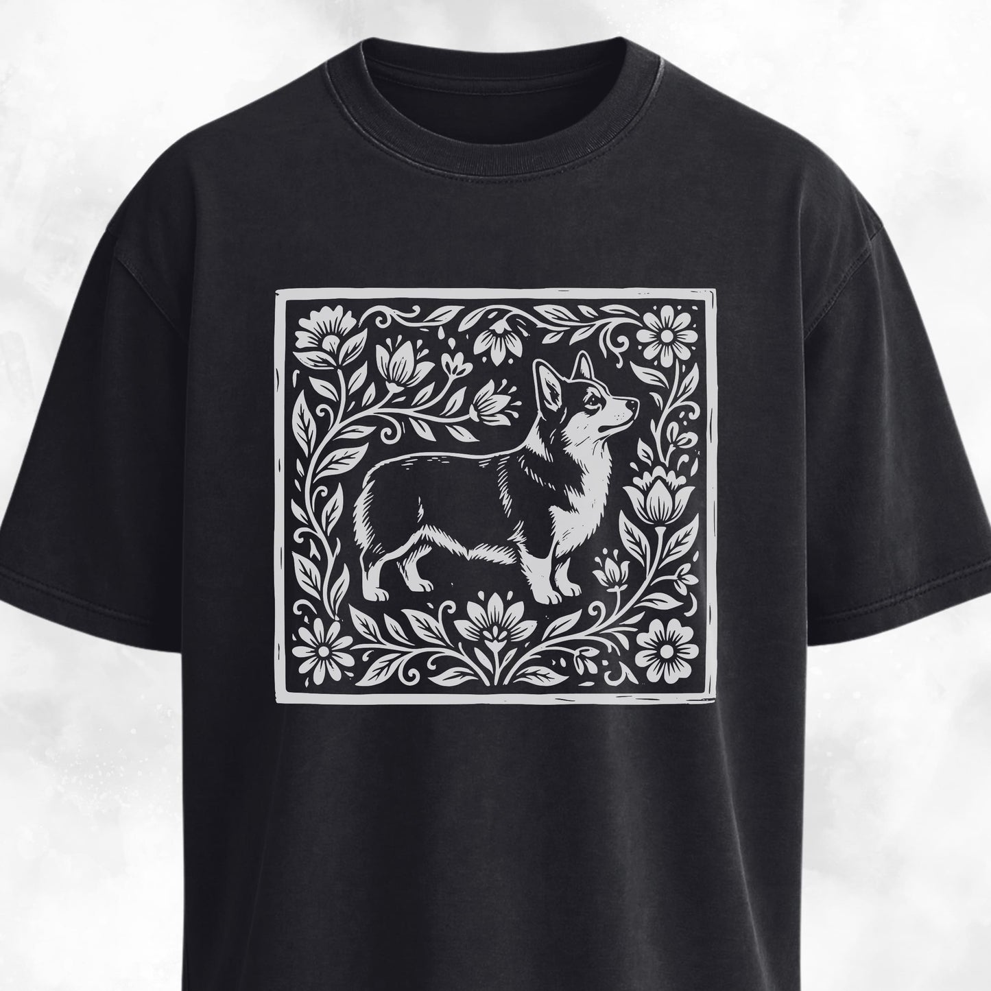 Floral Corgi T-Shirt