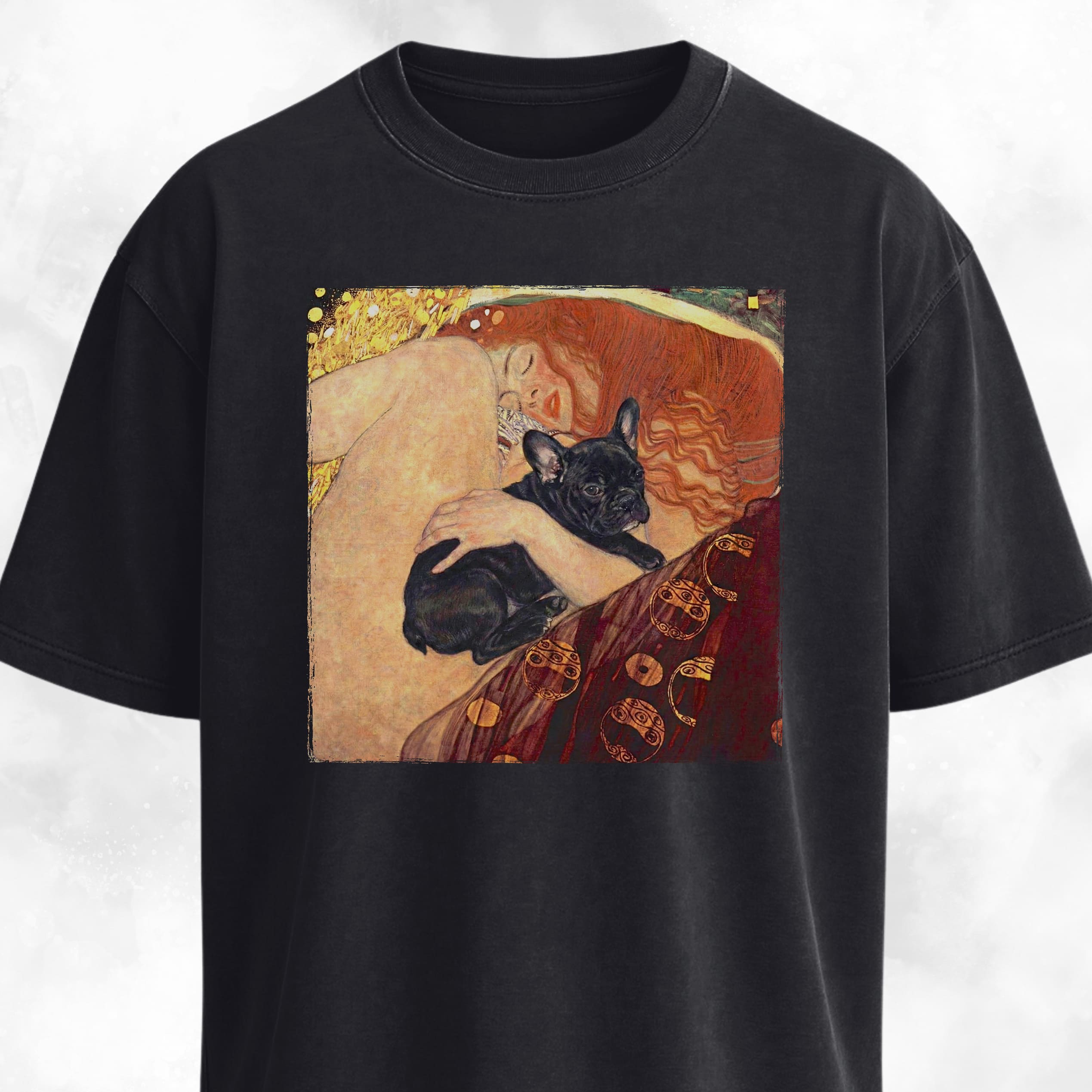 Klimt's Danae With A Frenchie T-Shirt