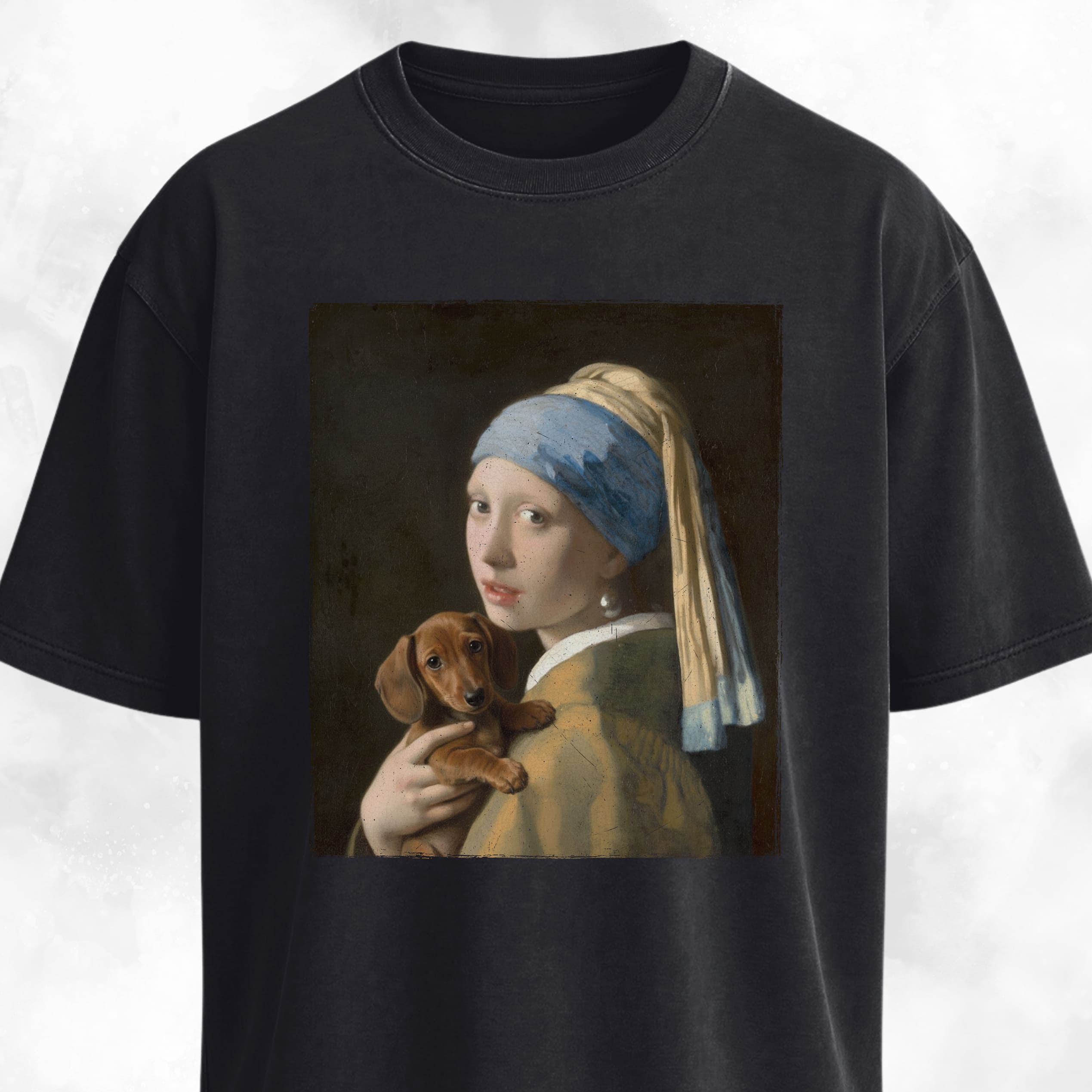 Girl With A Pearl Earring Dachshund Edition T-Shirt