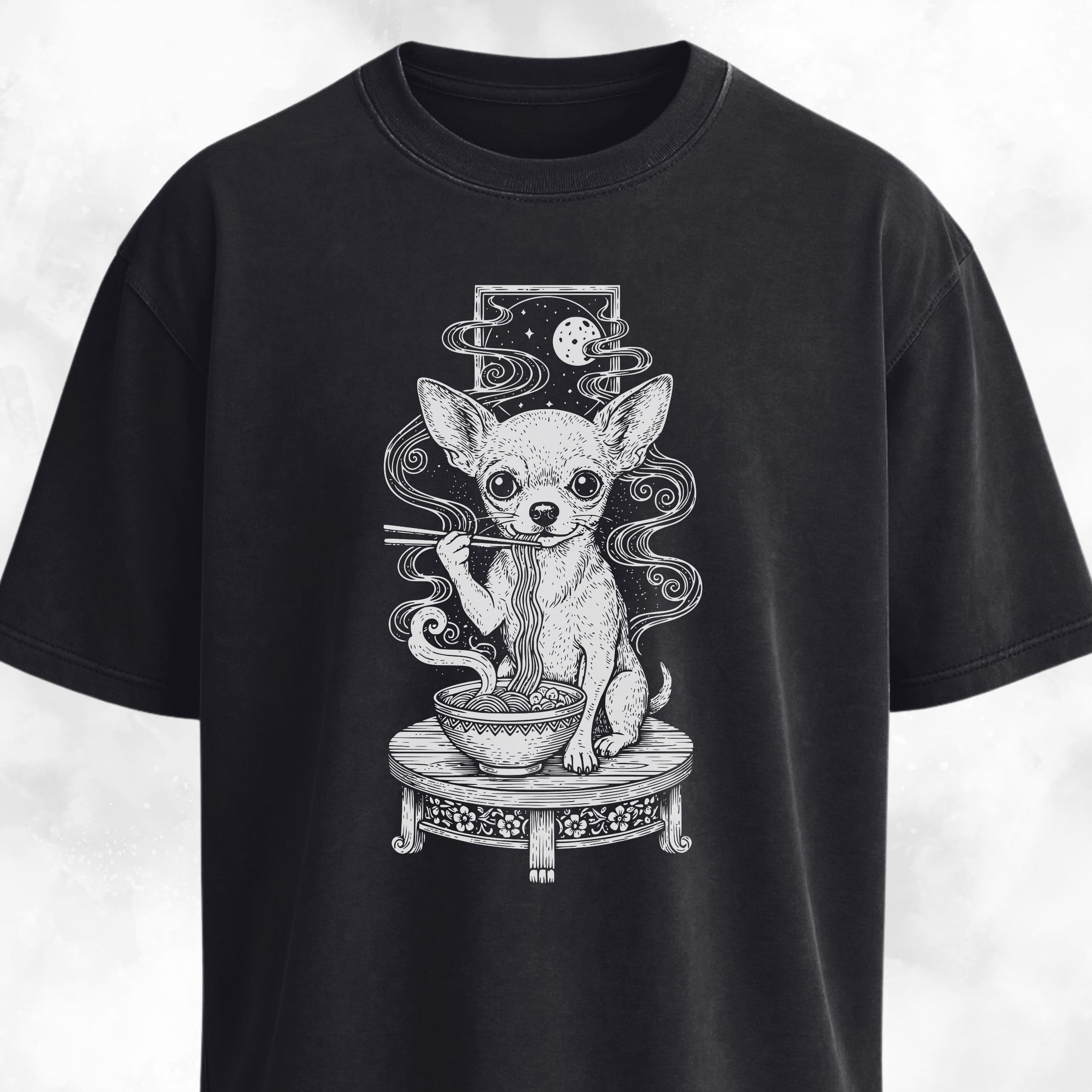 Chihuahua Eating Ramen T-Shirt