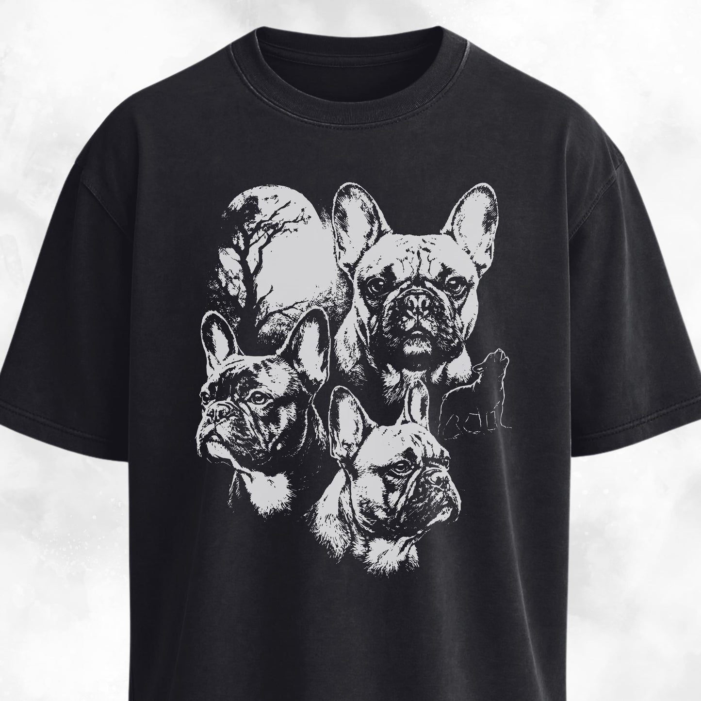 Frenchies Moon Collage T-Shirt