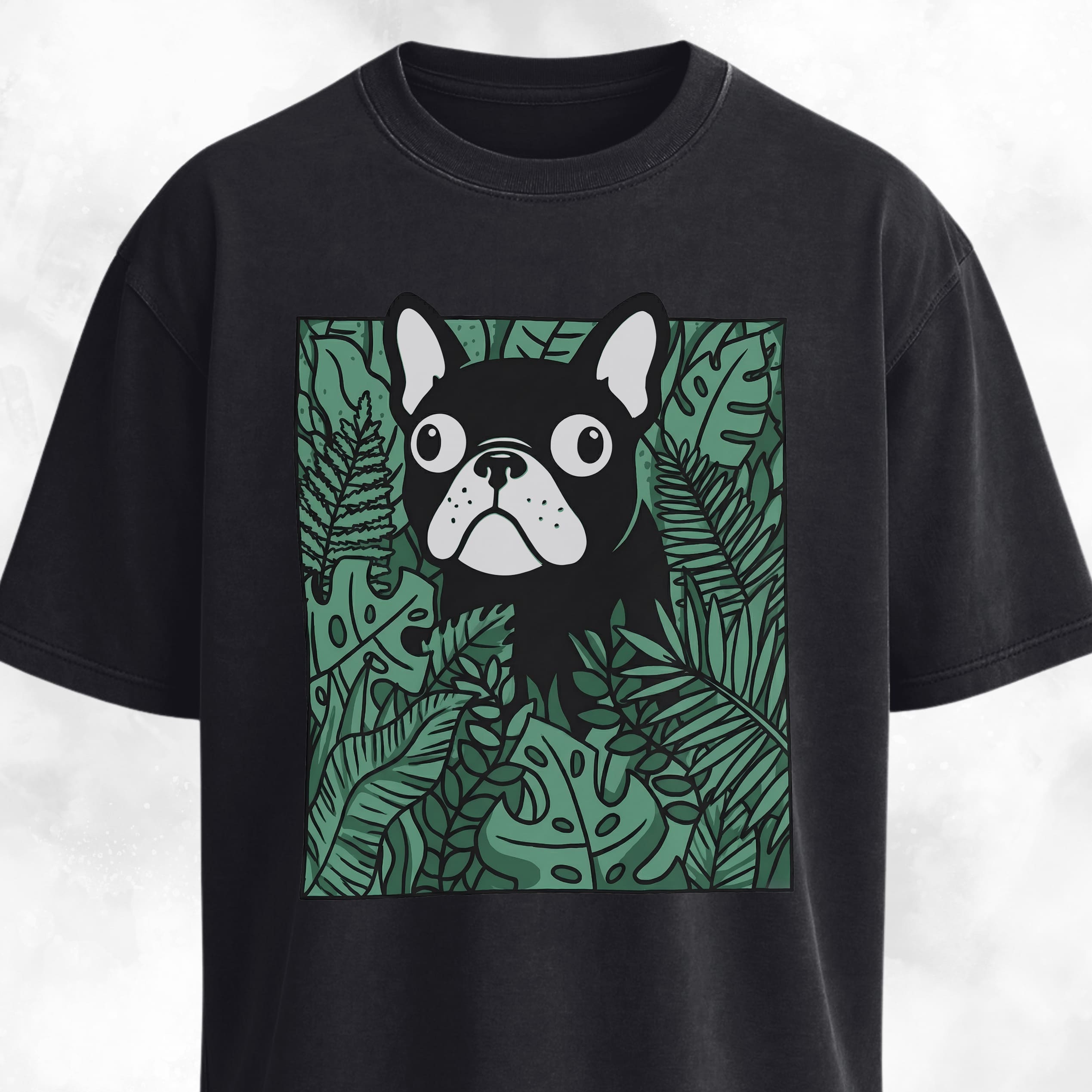 Frenchie In A Green Field T-Shirt