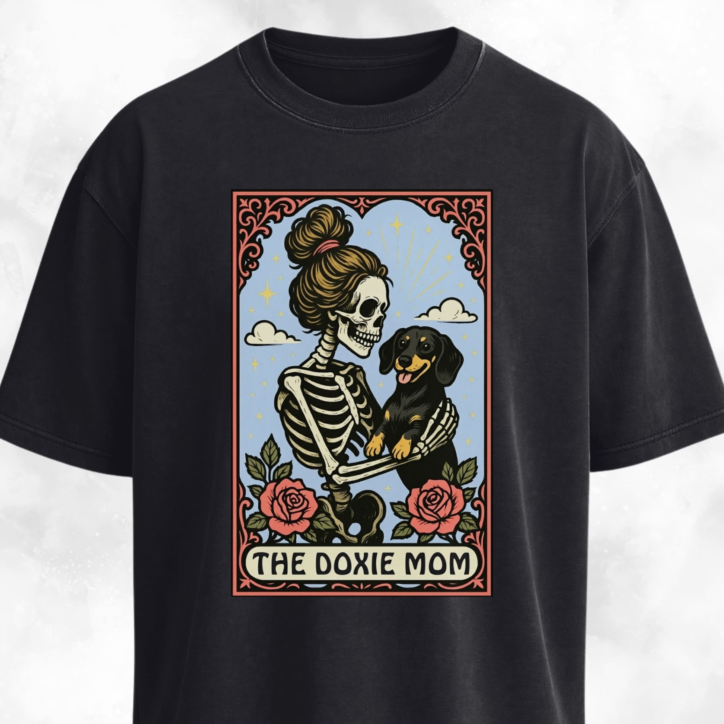 The Doxie Blonde Mom Tarot Card T-Shirt