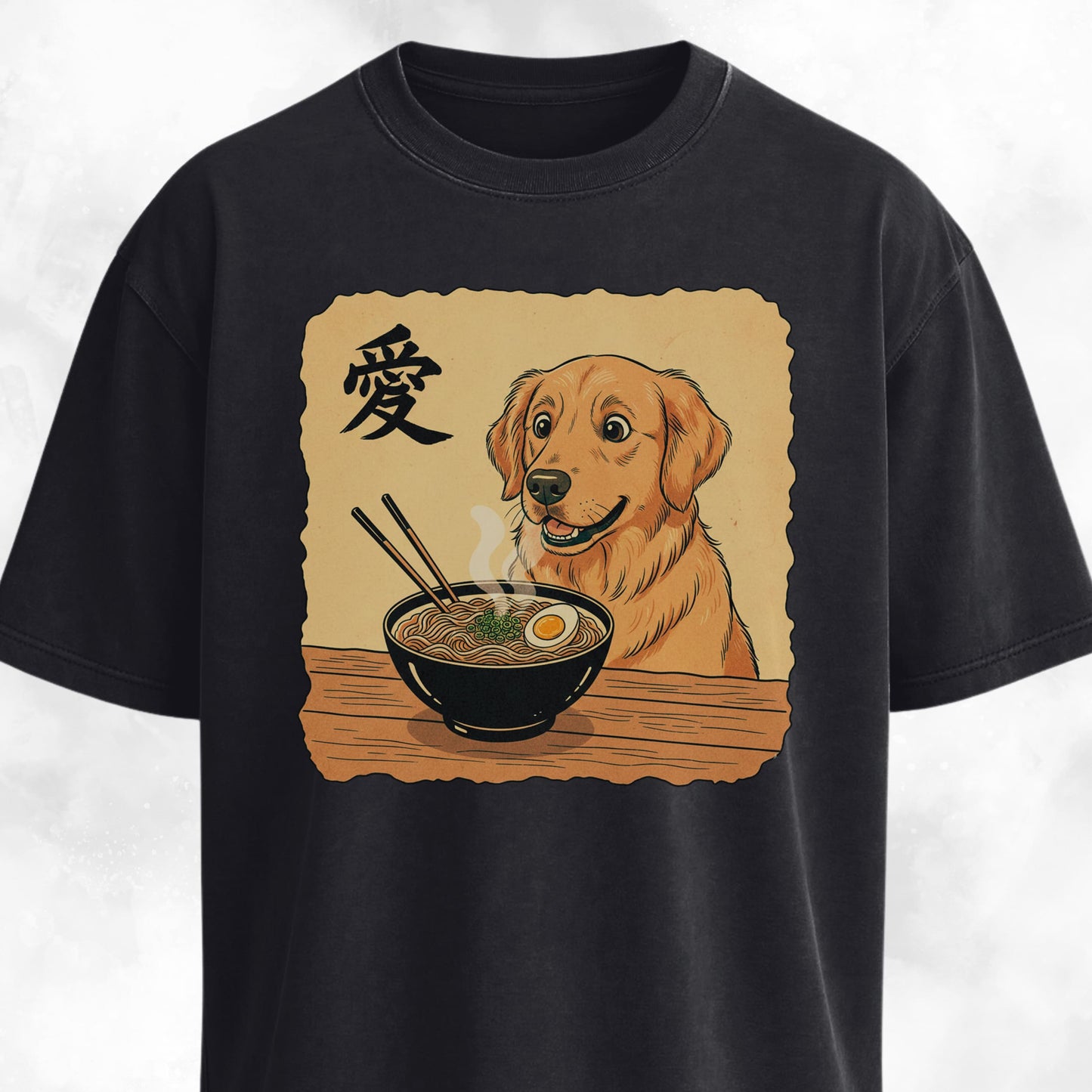 Japanese Goldie Eating Ramen T-Shirt