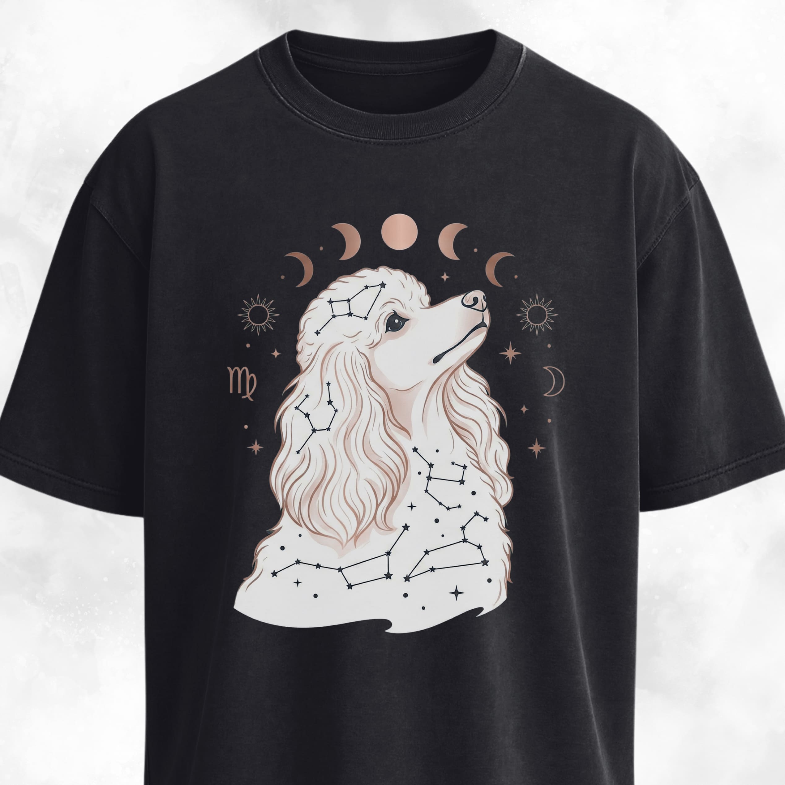 Astrology Poodle Graphic T-Shirt