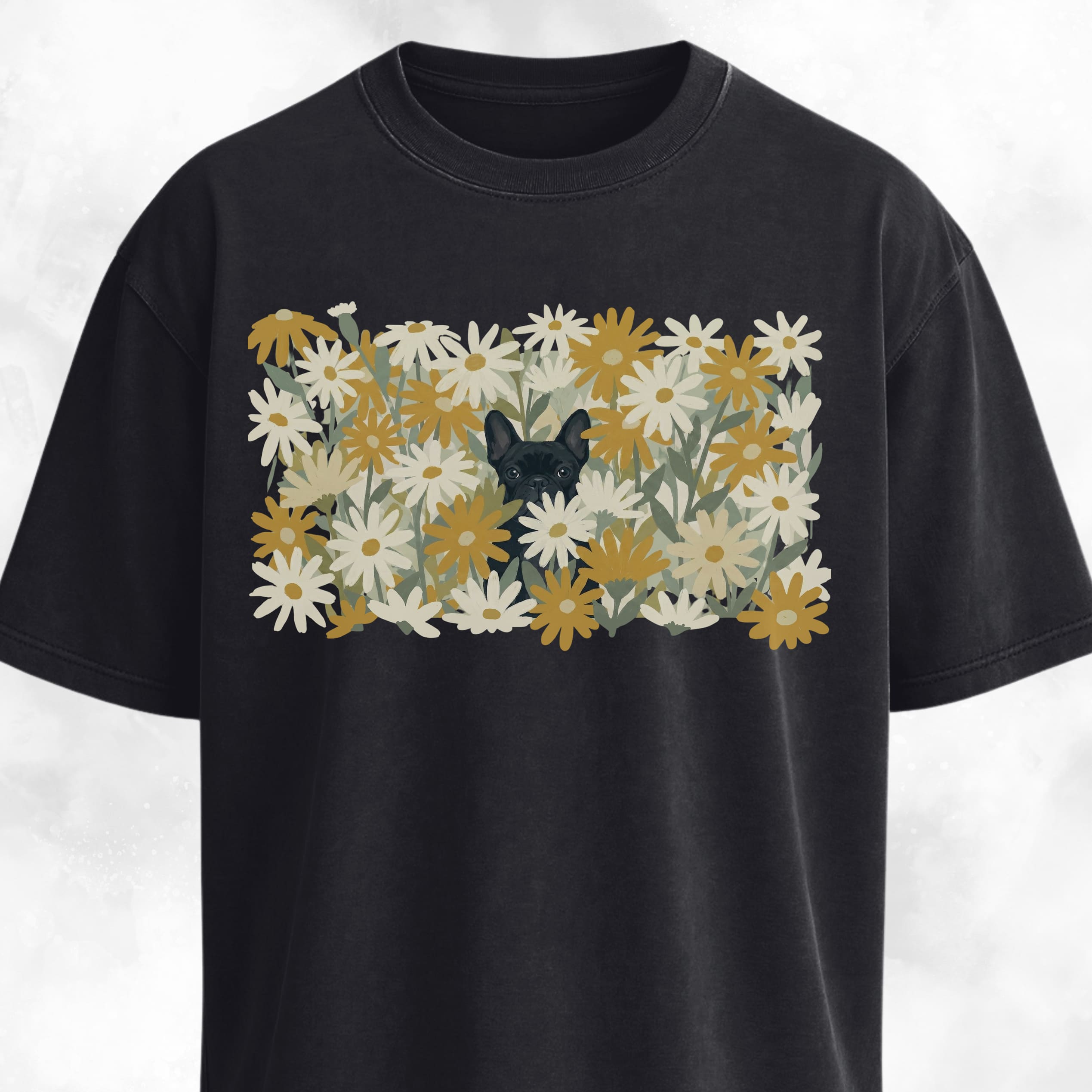 Frenchie In A Field Of Daisies T-Shirt