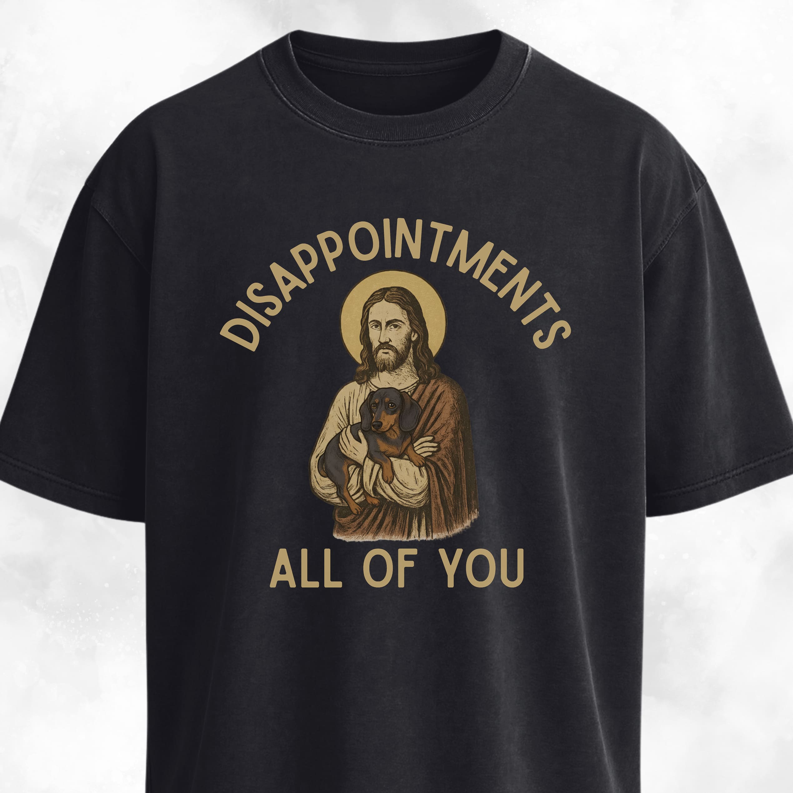 Disappointed Jesus Dachshund Edition T-Shirt