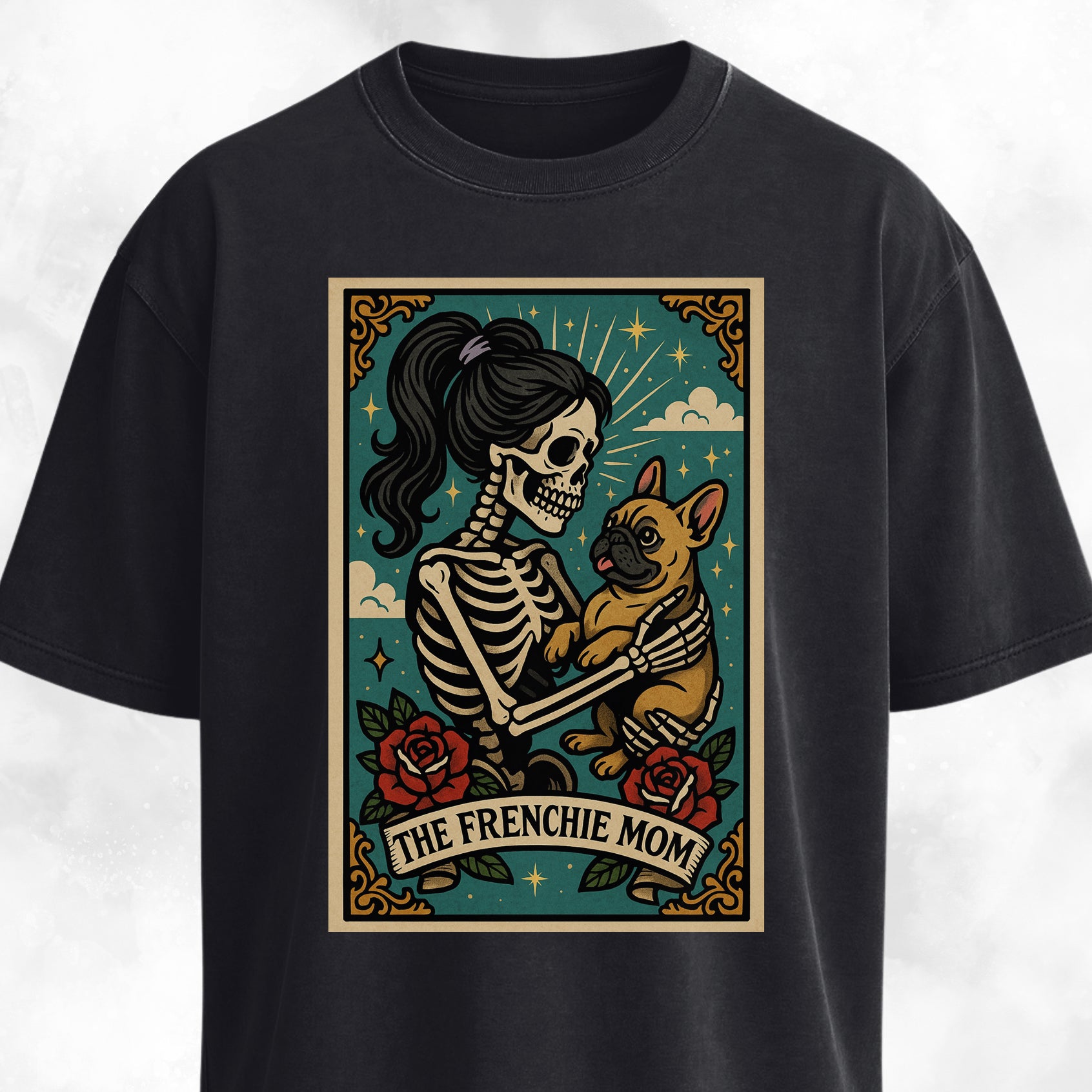Frenchie Mom Tarot Card T-Shirt