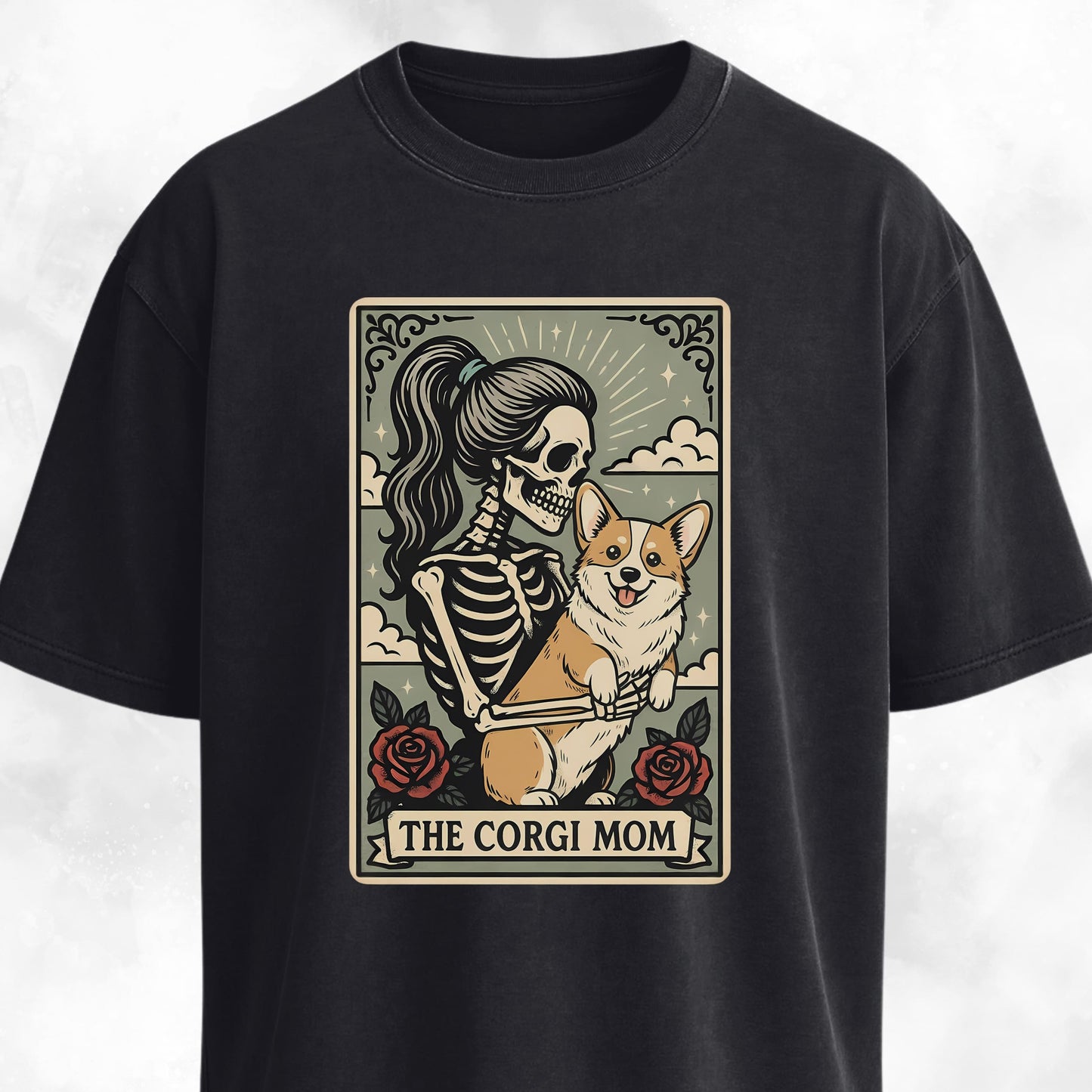 Corgi Mom Tarot Card T-Shirt