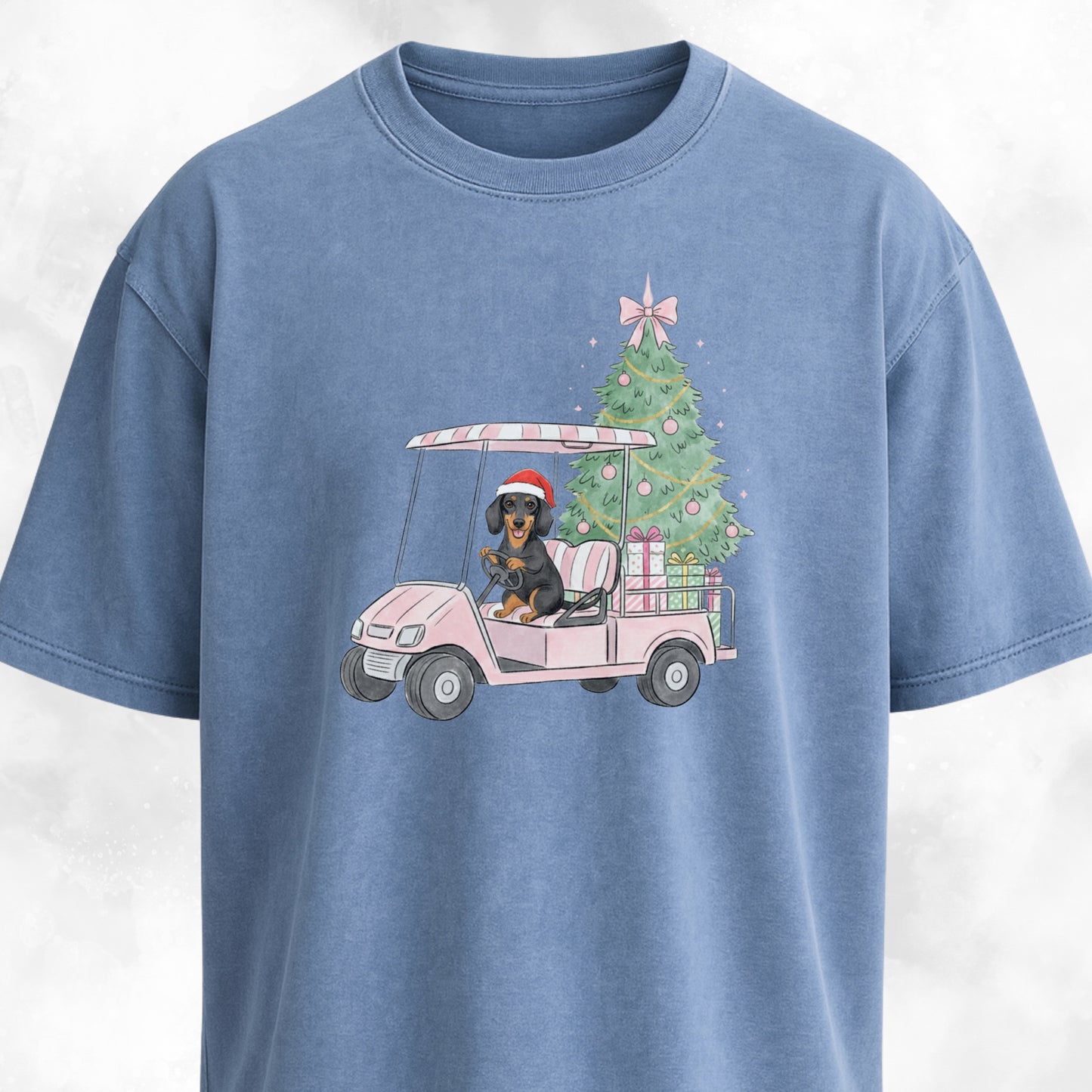 Doxie Driving With Christmas Presents T-Shirt