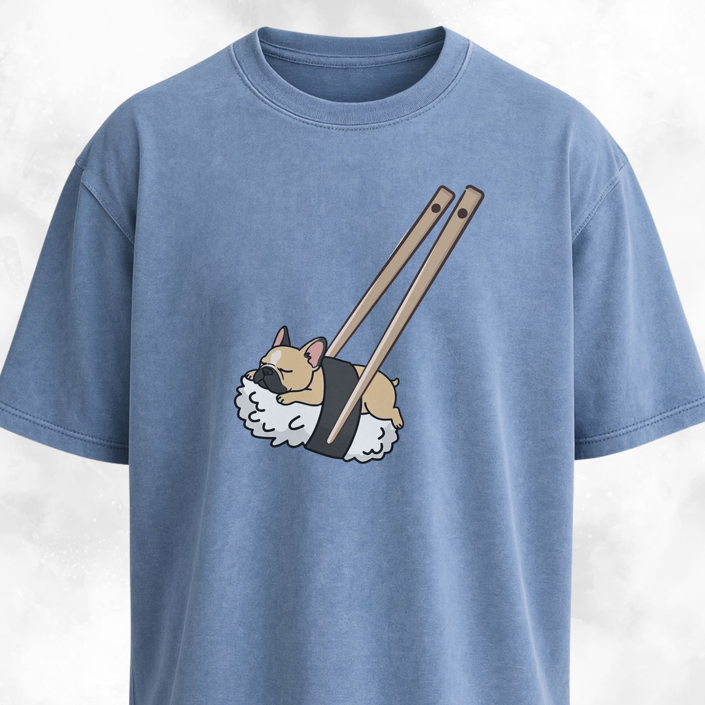 Frenchie Sushi With Chopsticks T-Shirt