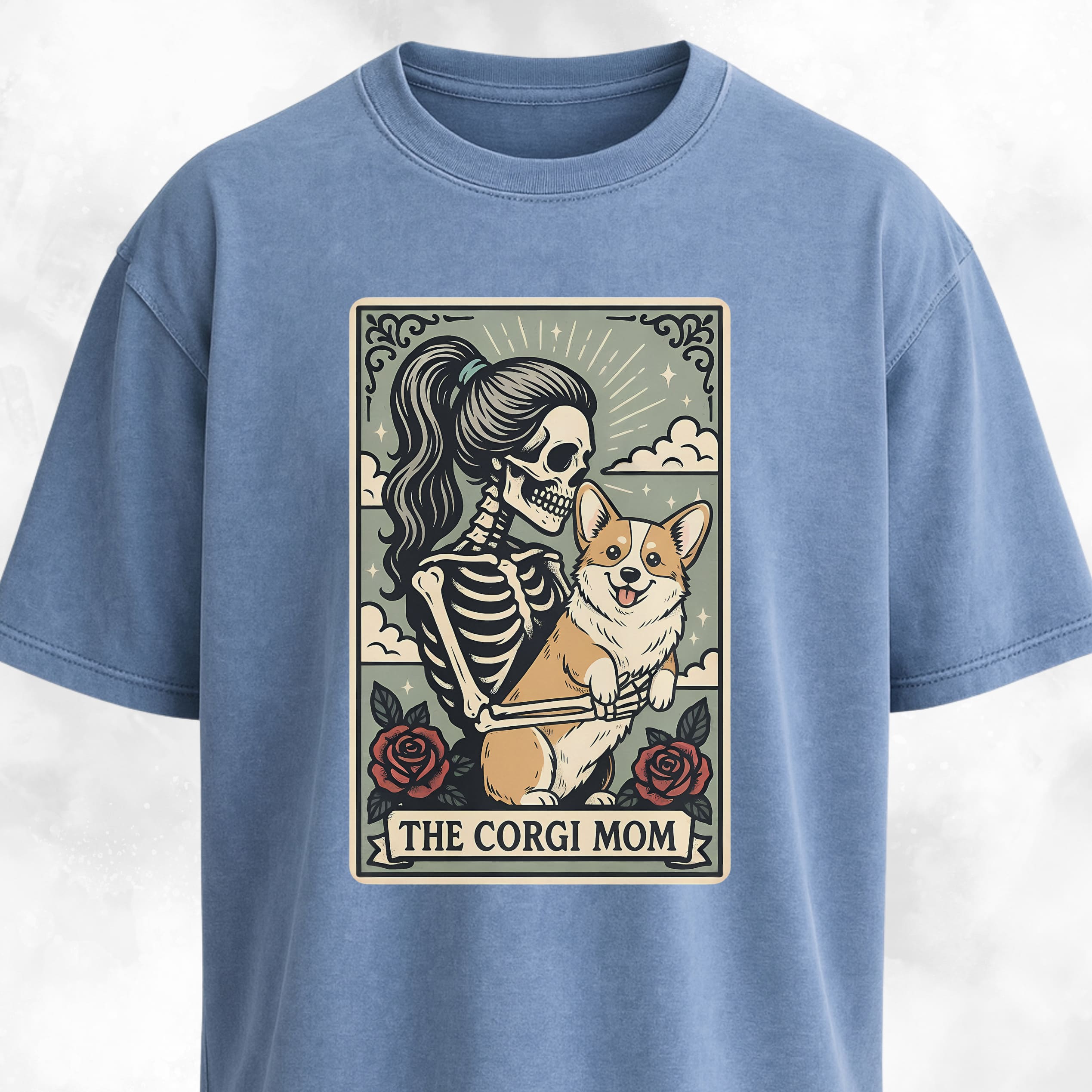 Corgi Mom Tarot Card T-Shirt