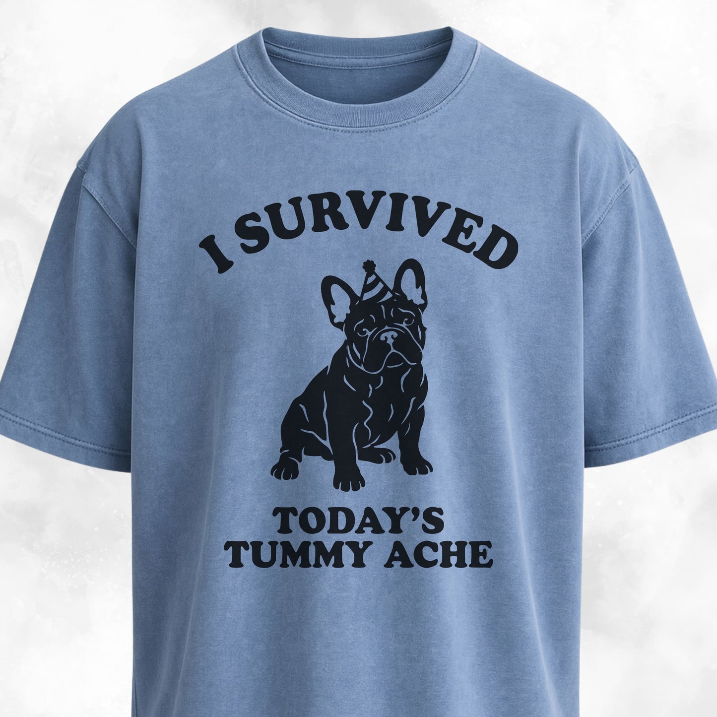 I Survived Today's Tummy Ache Frenchie T-Shirt