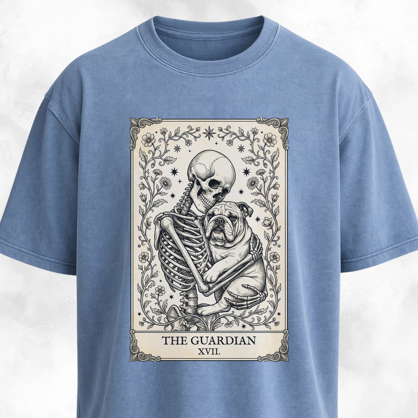 The Guardian Bulldog Tarot Card T-Shirt