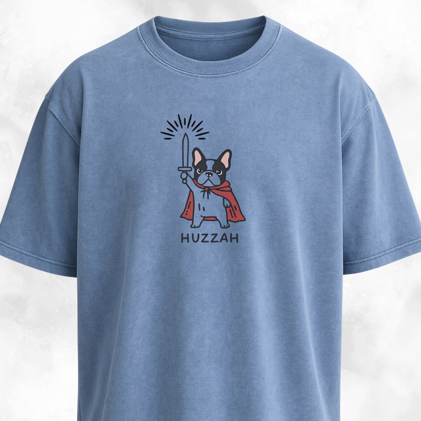 Huzzah Frenchie With Sword T-Shirt