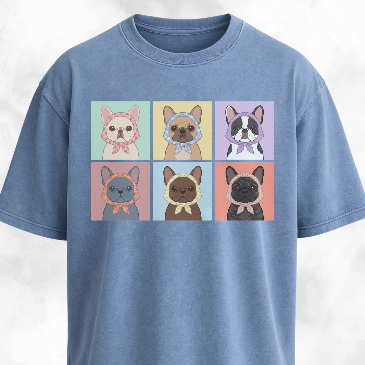 Babushka Frenchies Collage T-Shirt