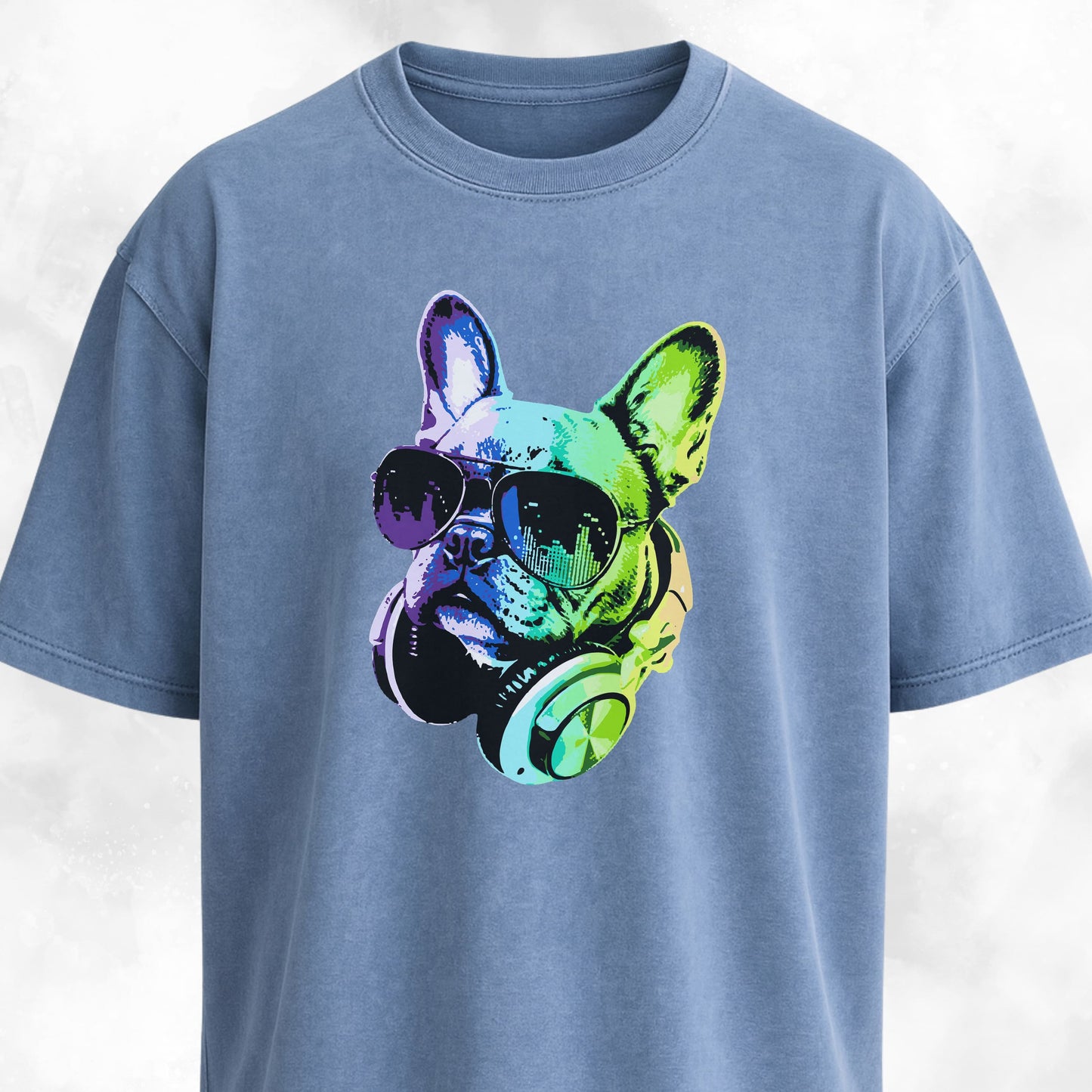 Frenchie DJ With Headphones T-Shirt