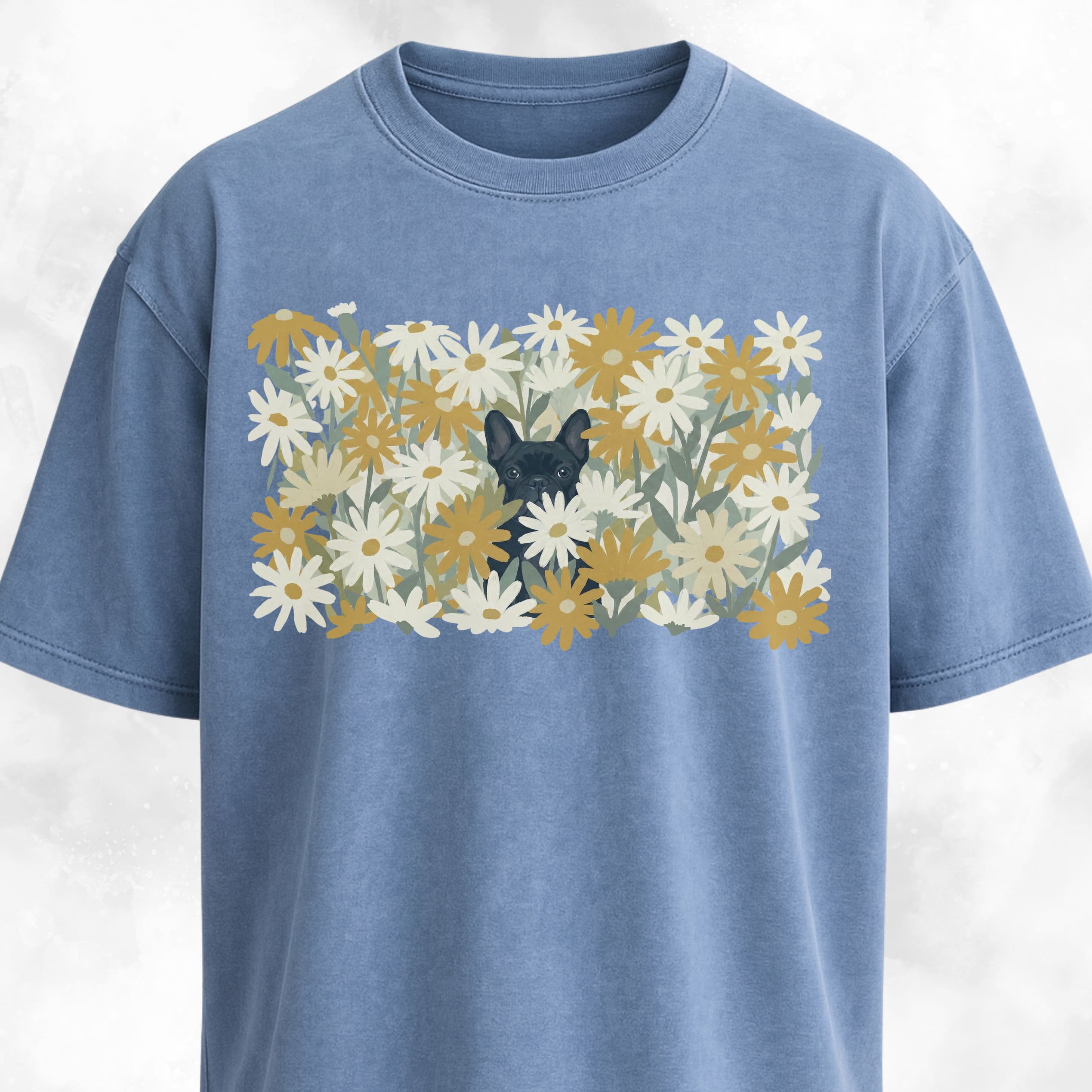 Frenchie In A Field Of Daisies T-Shirt