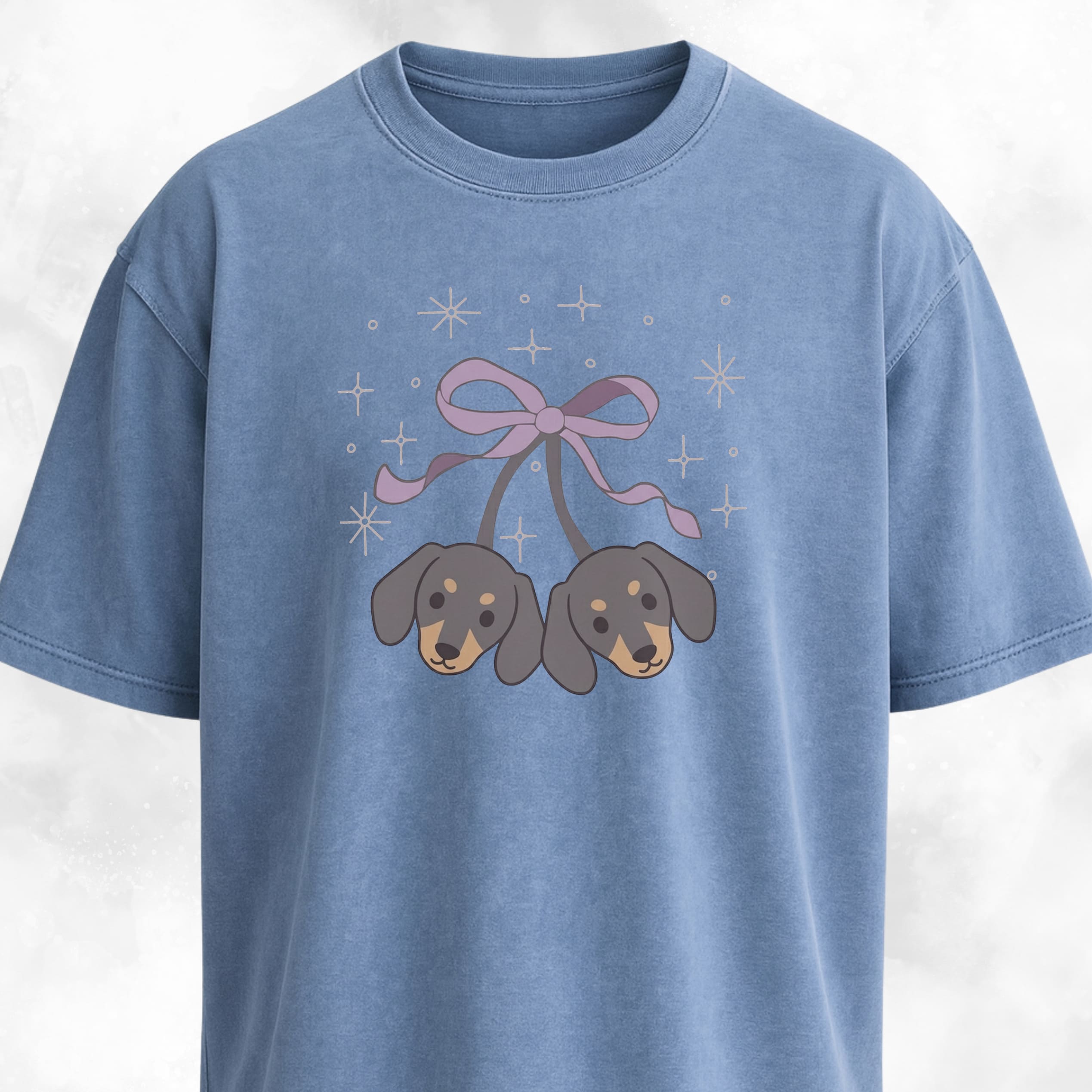 Kawaii Doxie Cherries With A Bow T-Shirt