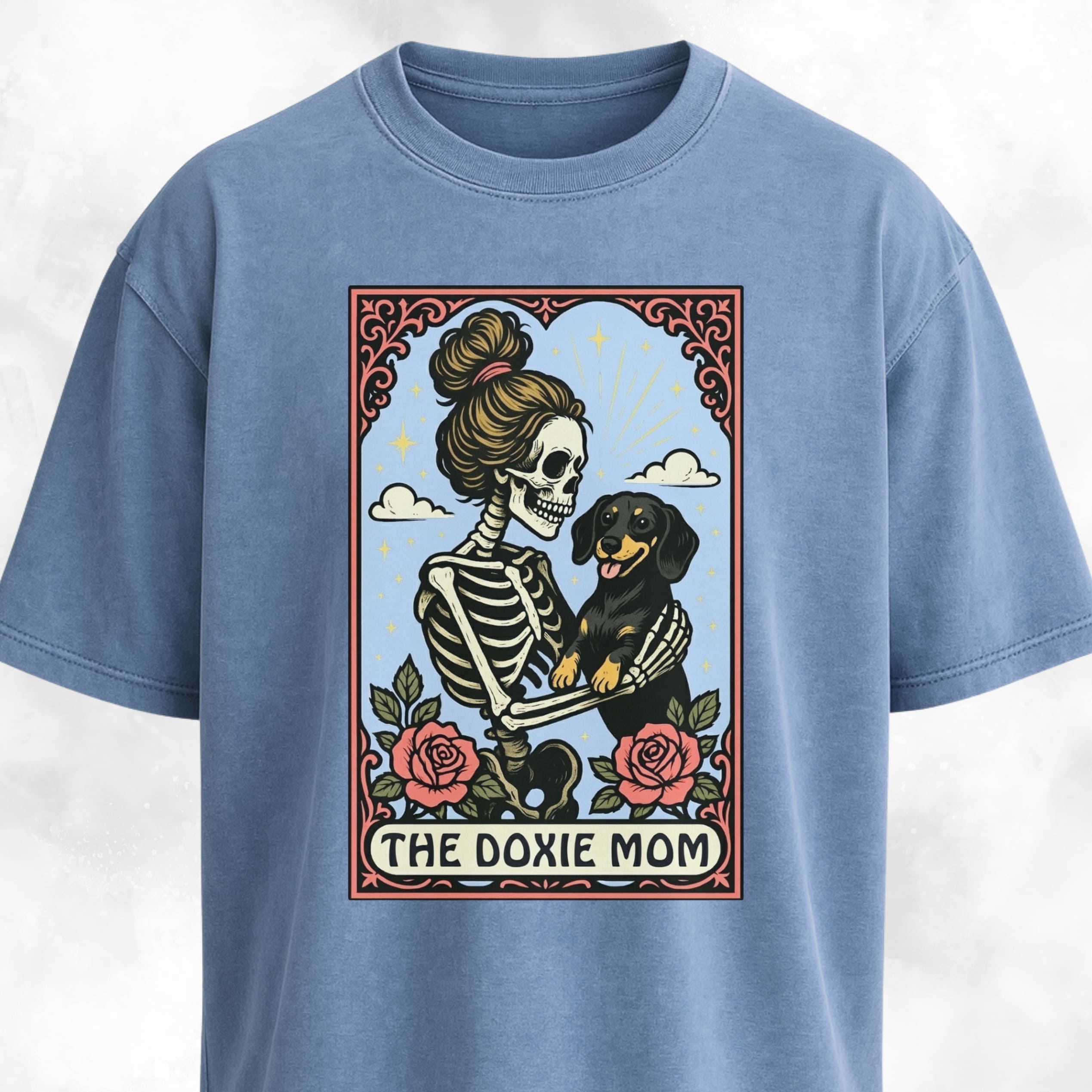The Doxie Blonde Mom Tarot Card T-Shirt