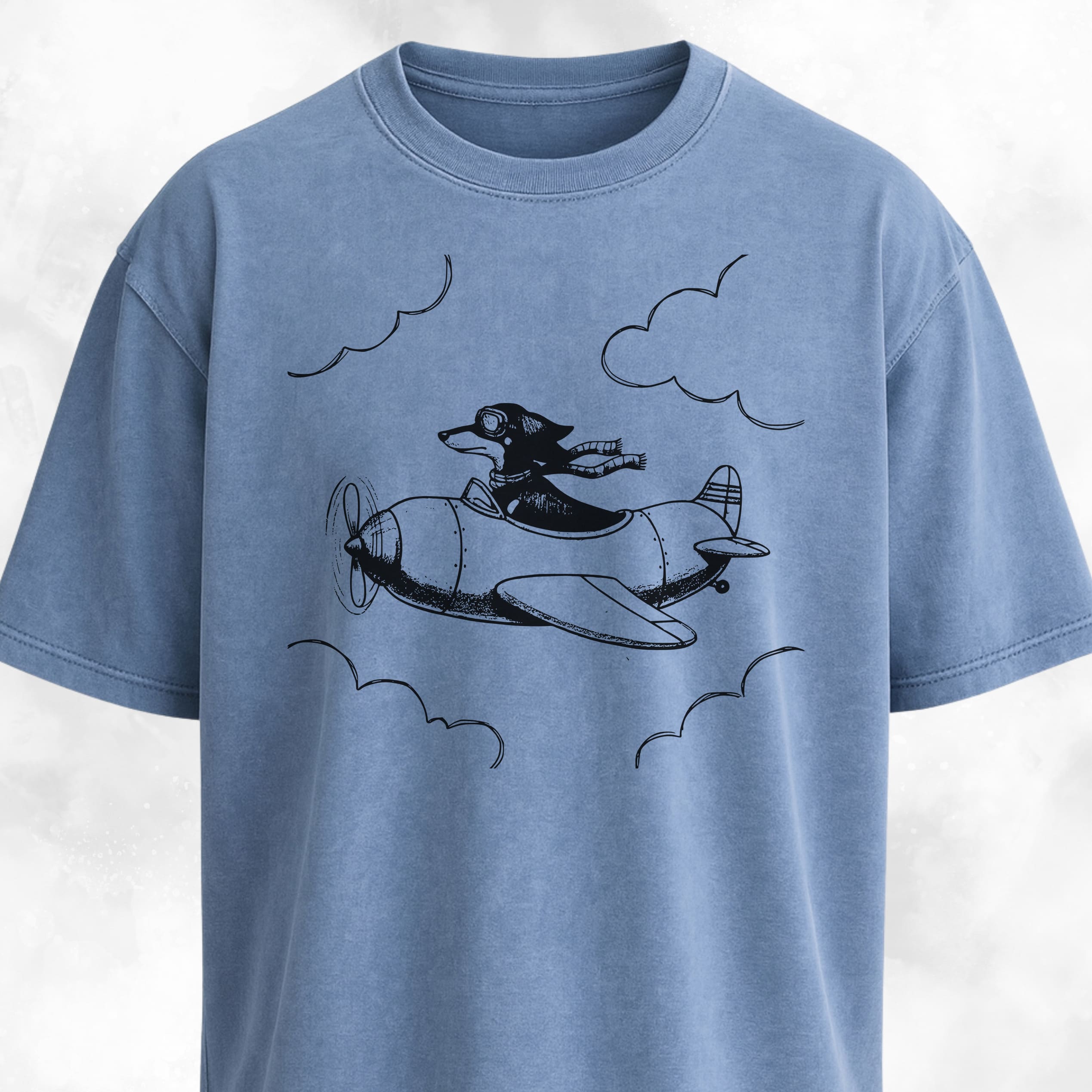 Doxie Aviator On Sausage Plane T-Shirt