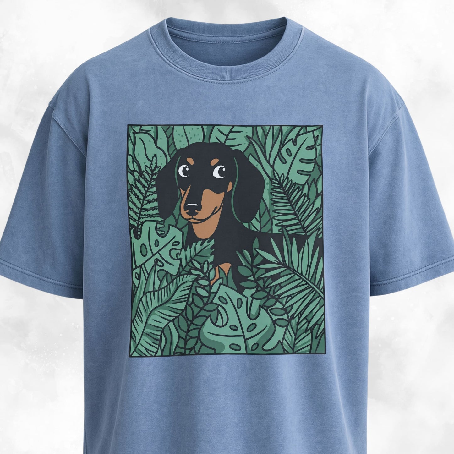 Dachshund In A Green Field T-Shirt