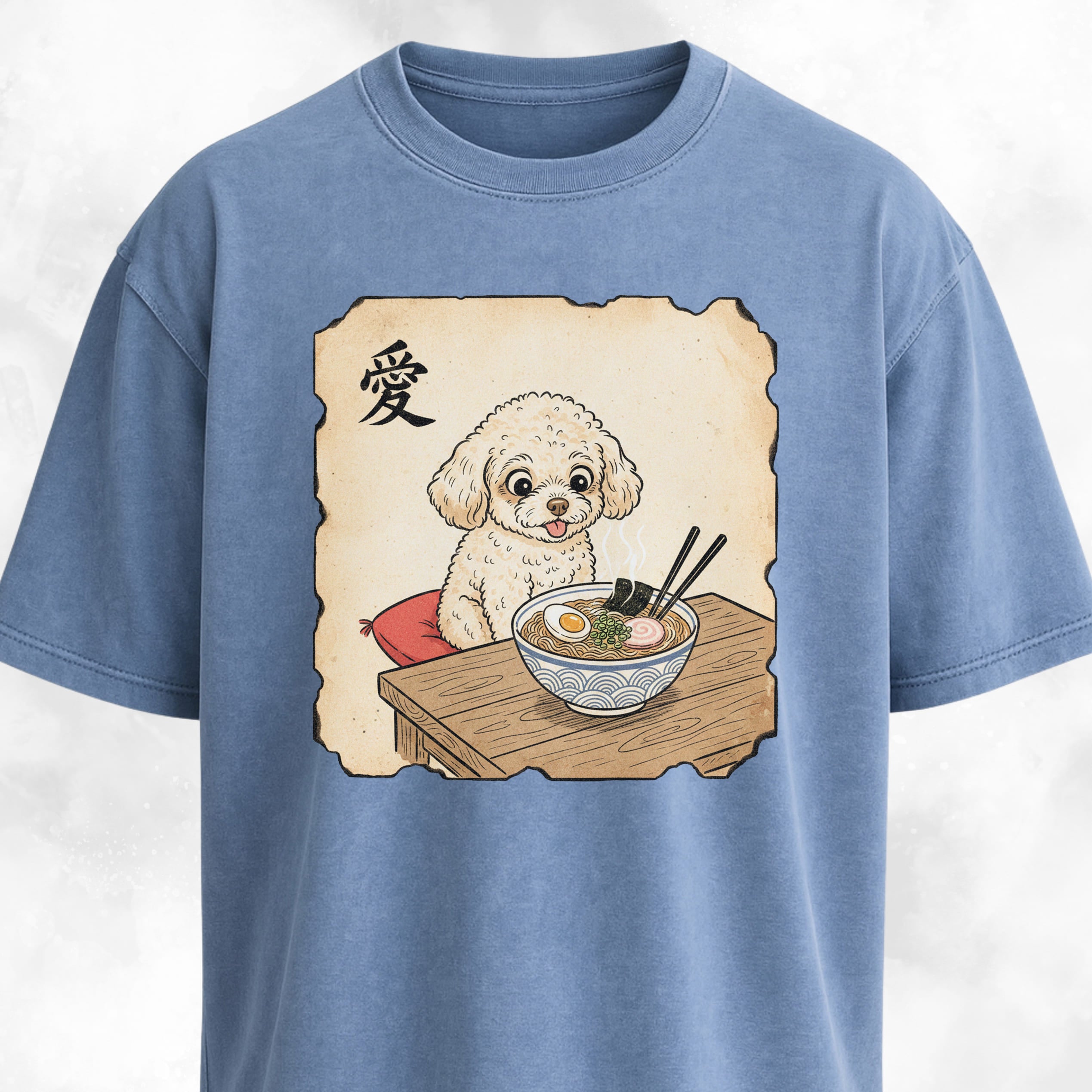 Japanese Poodle Eating Ramen T-Shirt