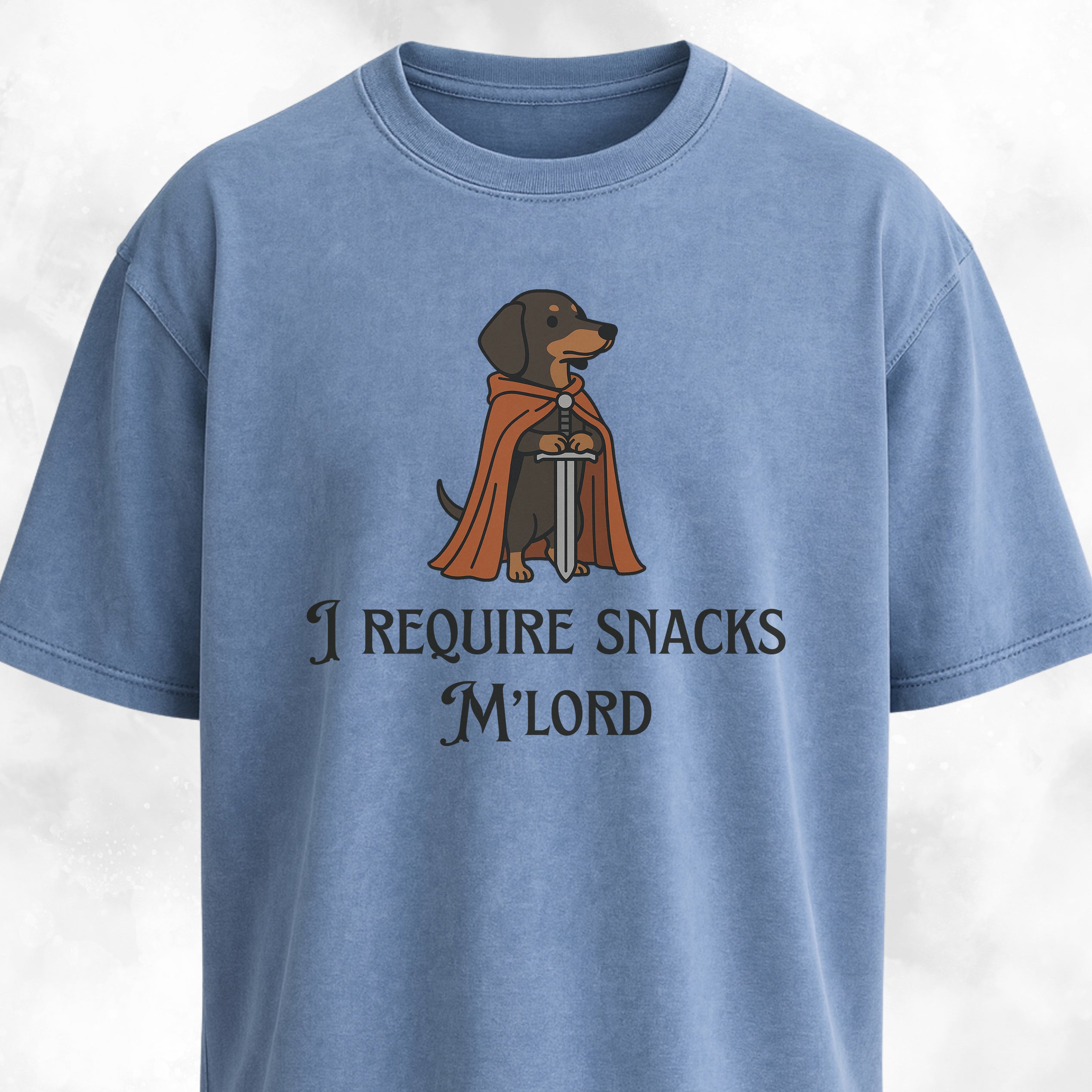 I Require Snacks Mlord Medieval Doxie T-Shirt