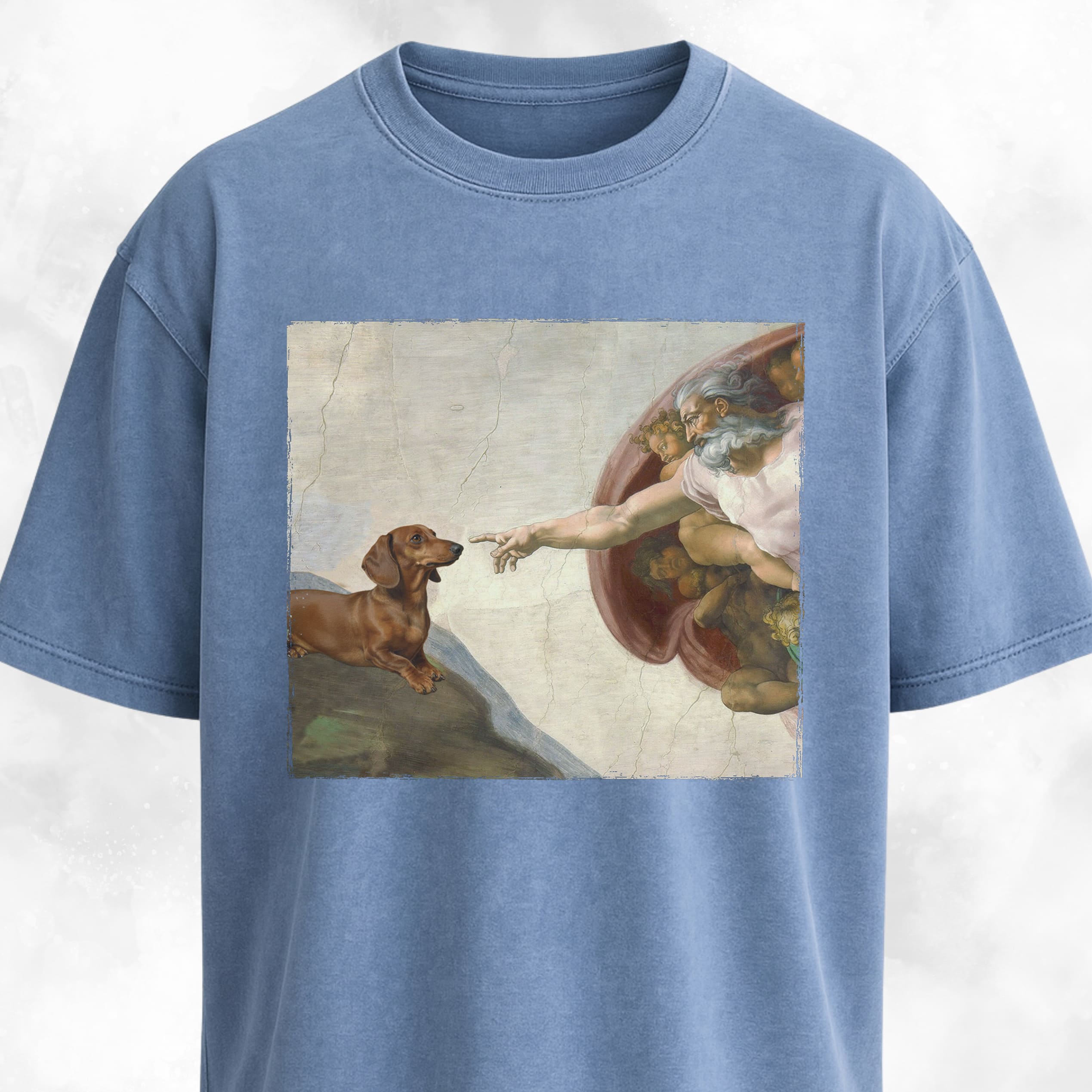The Creation Of Adam Dachshund Edition T-Shirt