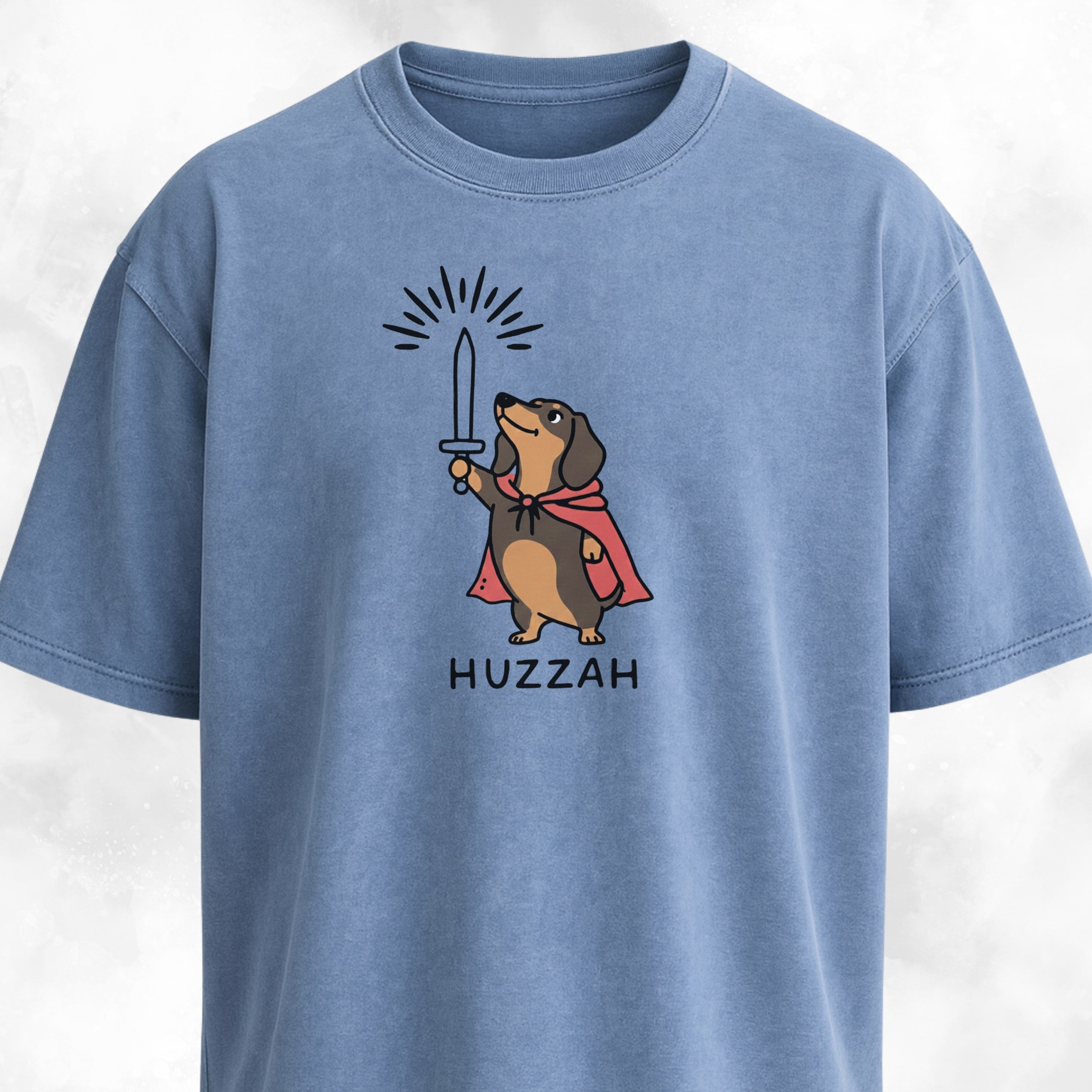 Huzzah Doxie With Sword T-Shirt