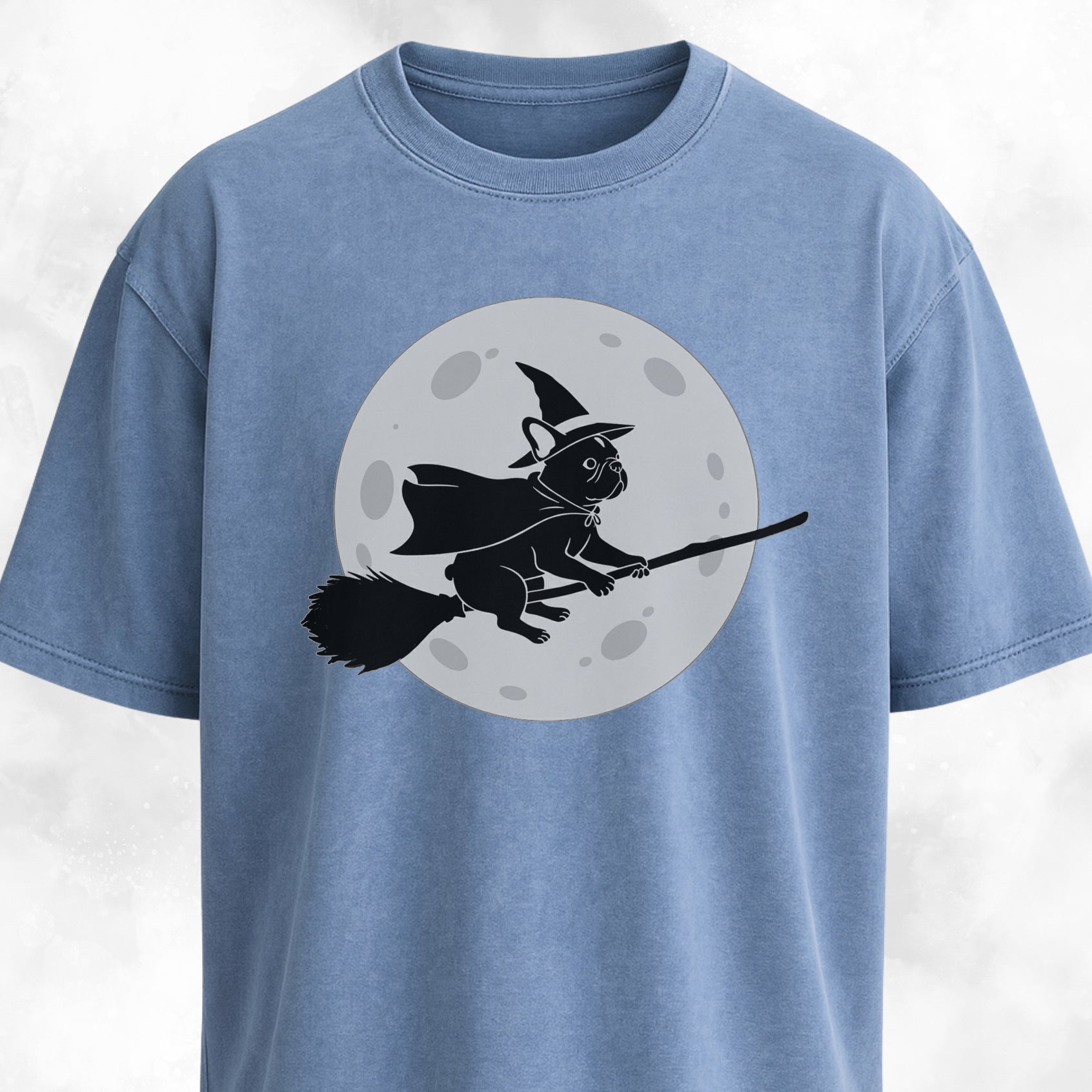 Flying French Bulldog On A Full Moon T-Shirt