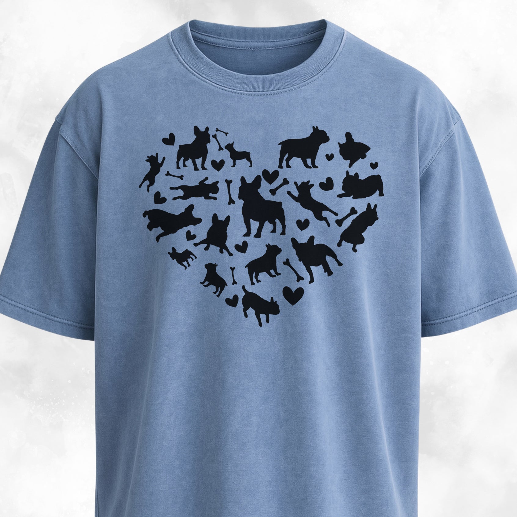 Frenchies Heart Mosaic T-Shirt