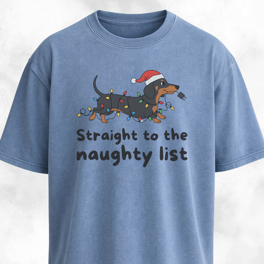 Straight To The Naughty List Doxie Edition T-Shirt