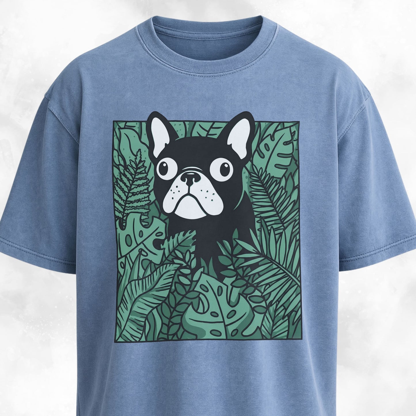 Frenchie In A Green Field T-Shirt