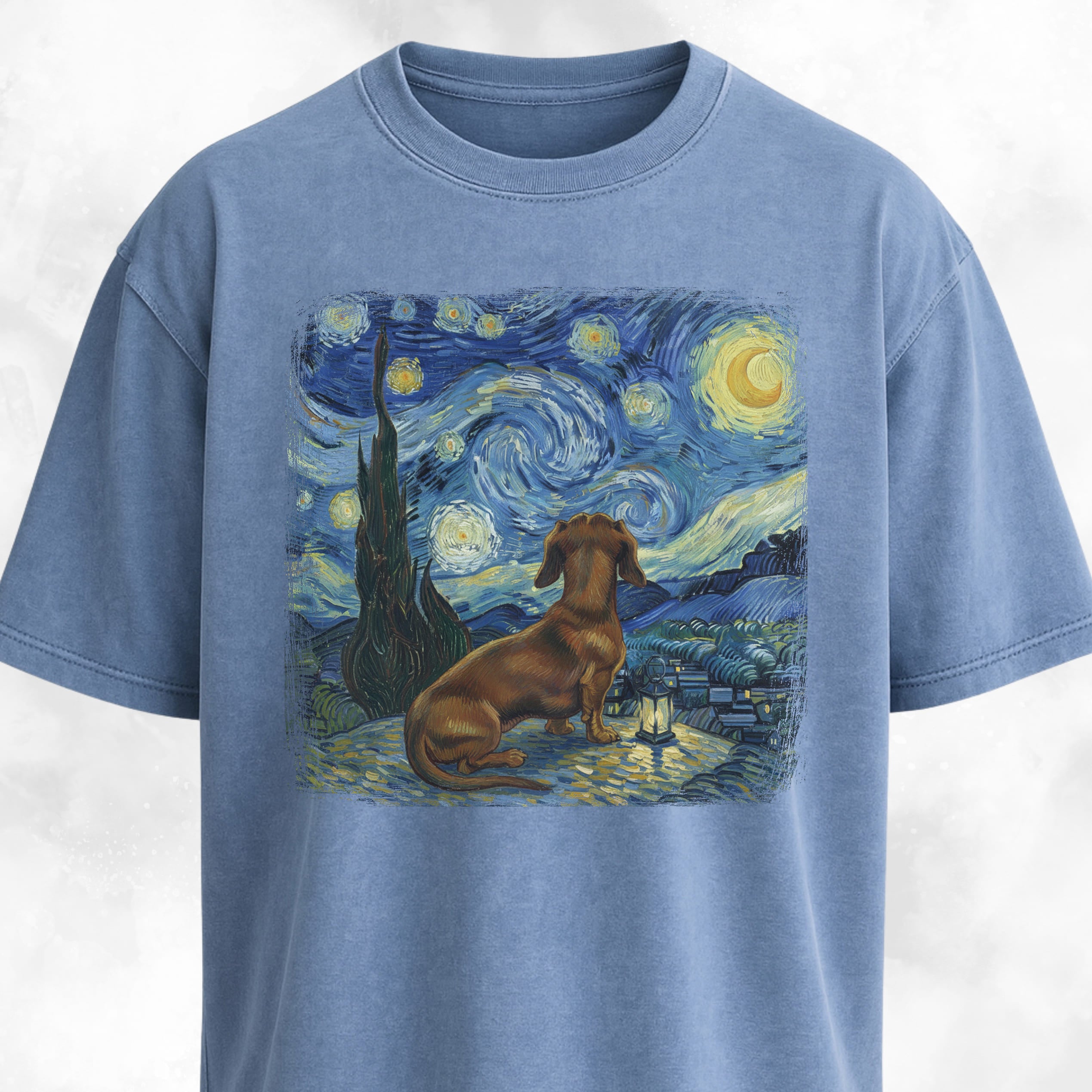Van Gogh's Starry Night Dachshund Edition T-Shirt