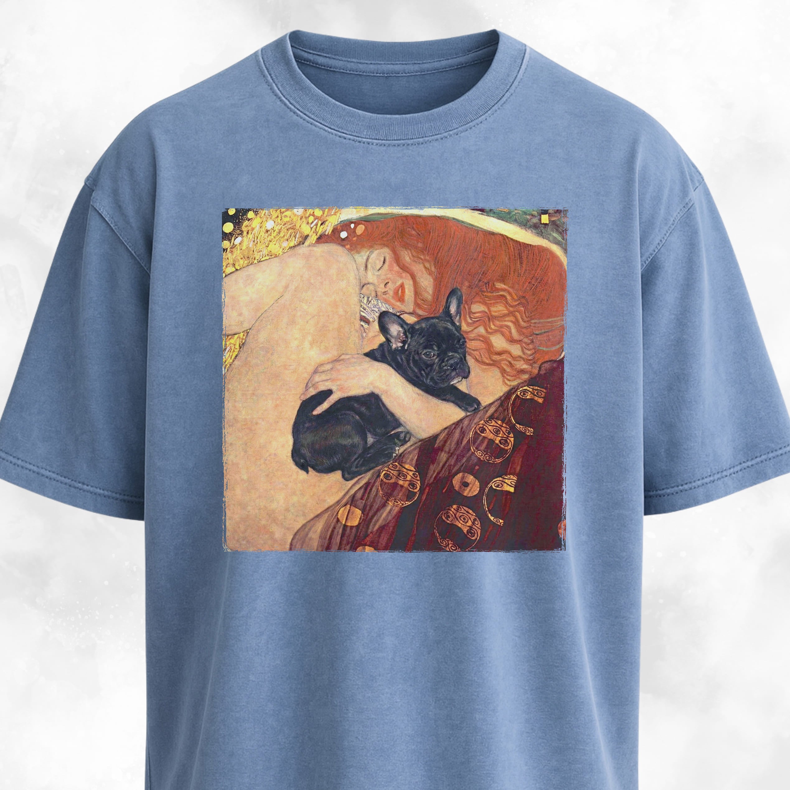 Klimt's Danae With A Frenchie T-Shirt