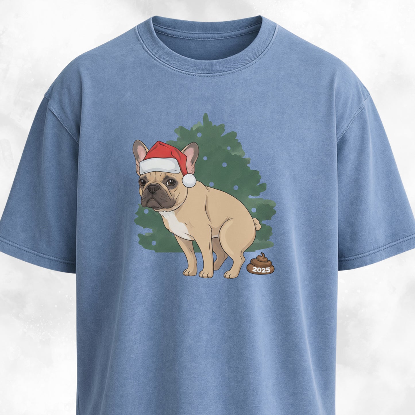 Frenchie Pooping 2025 T-Shirt
