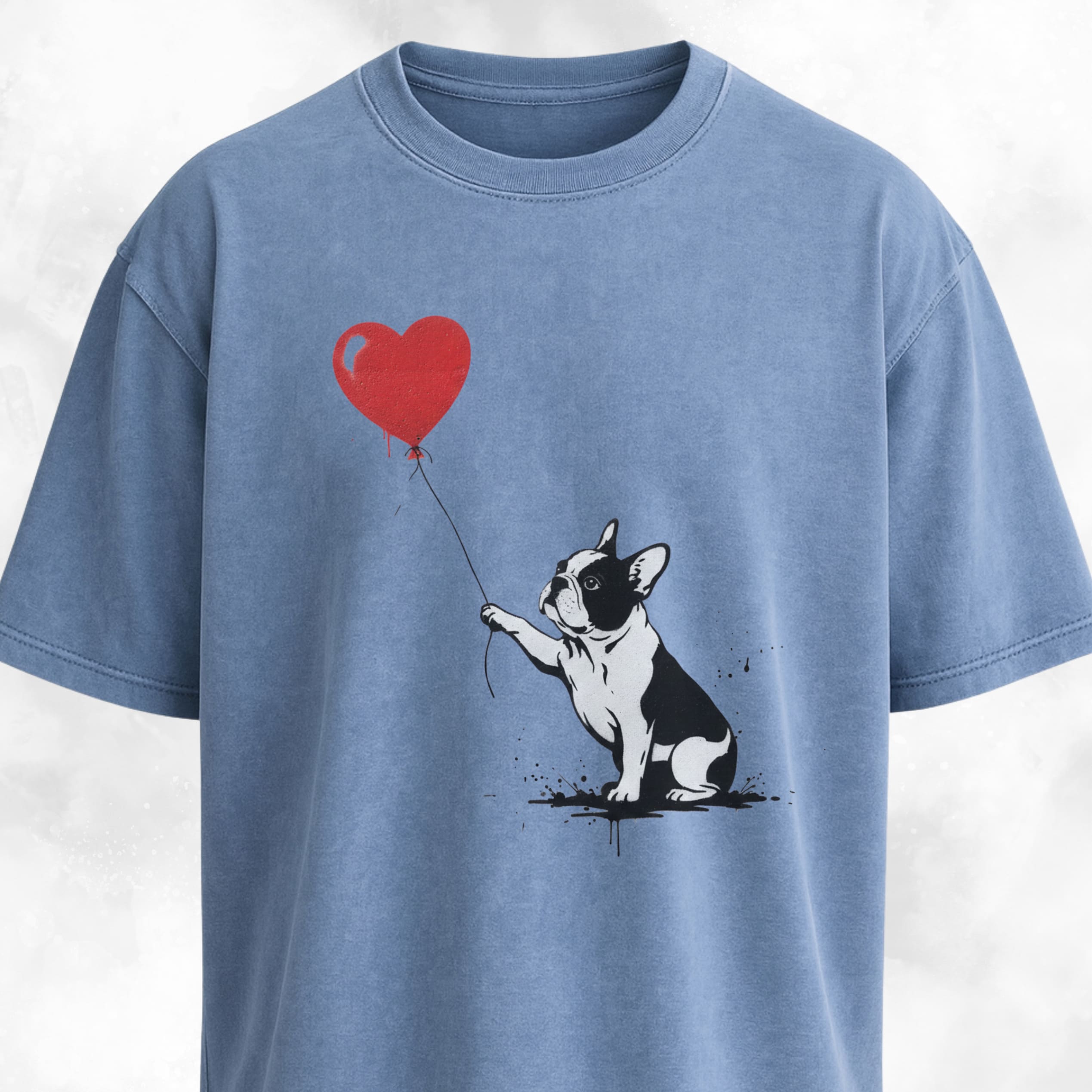 Frenchie With A Red Balloon T-Shirt