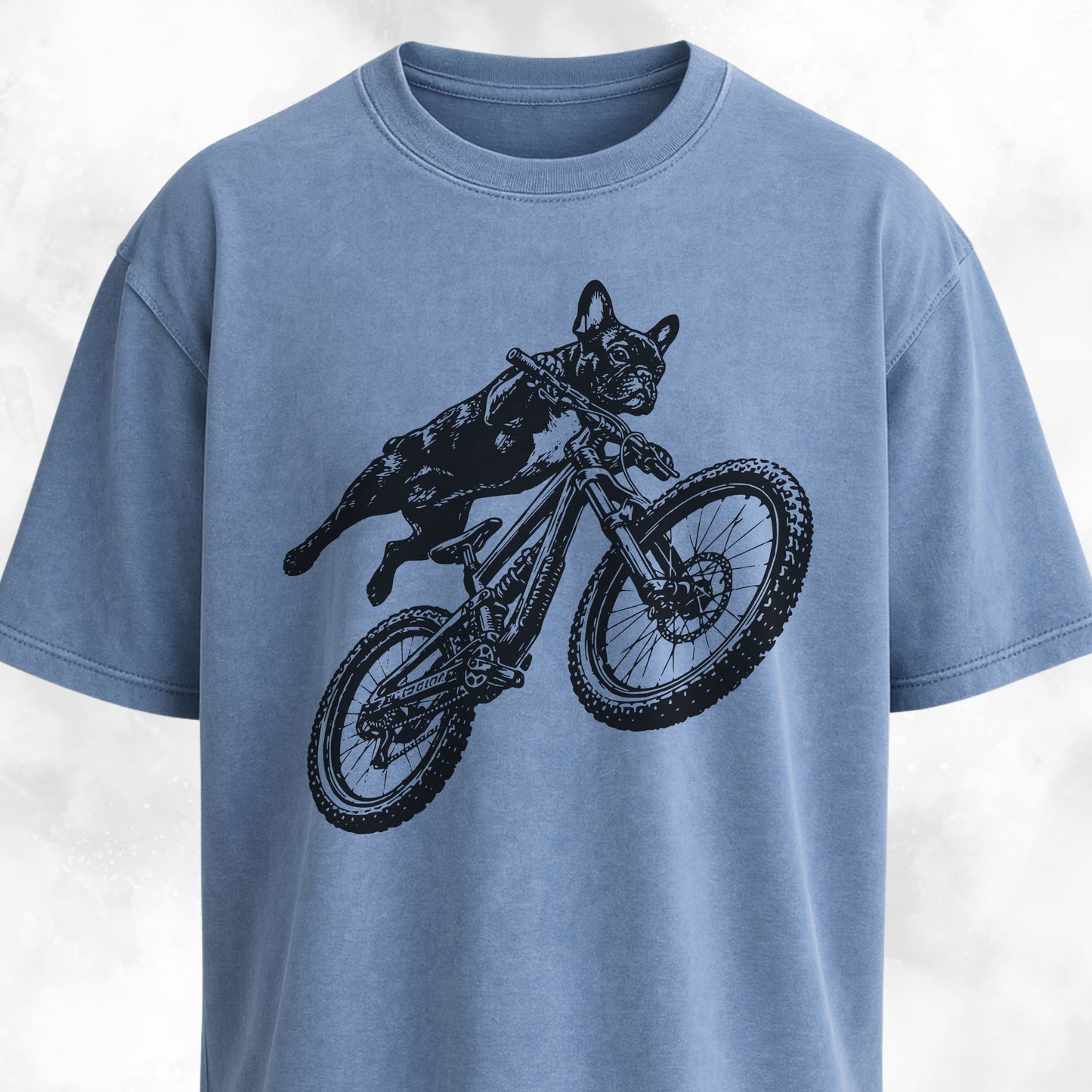 Frenchie Riding A MTB T-Shirt