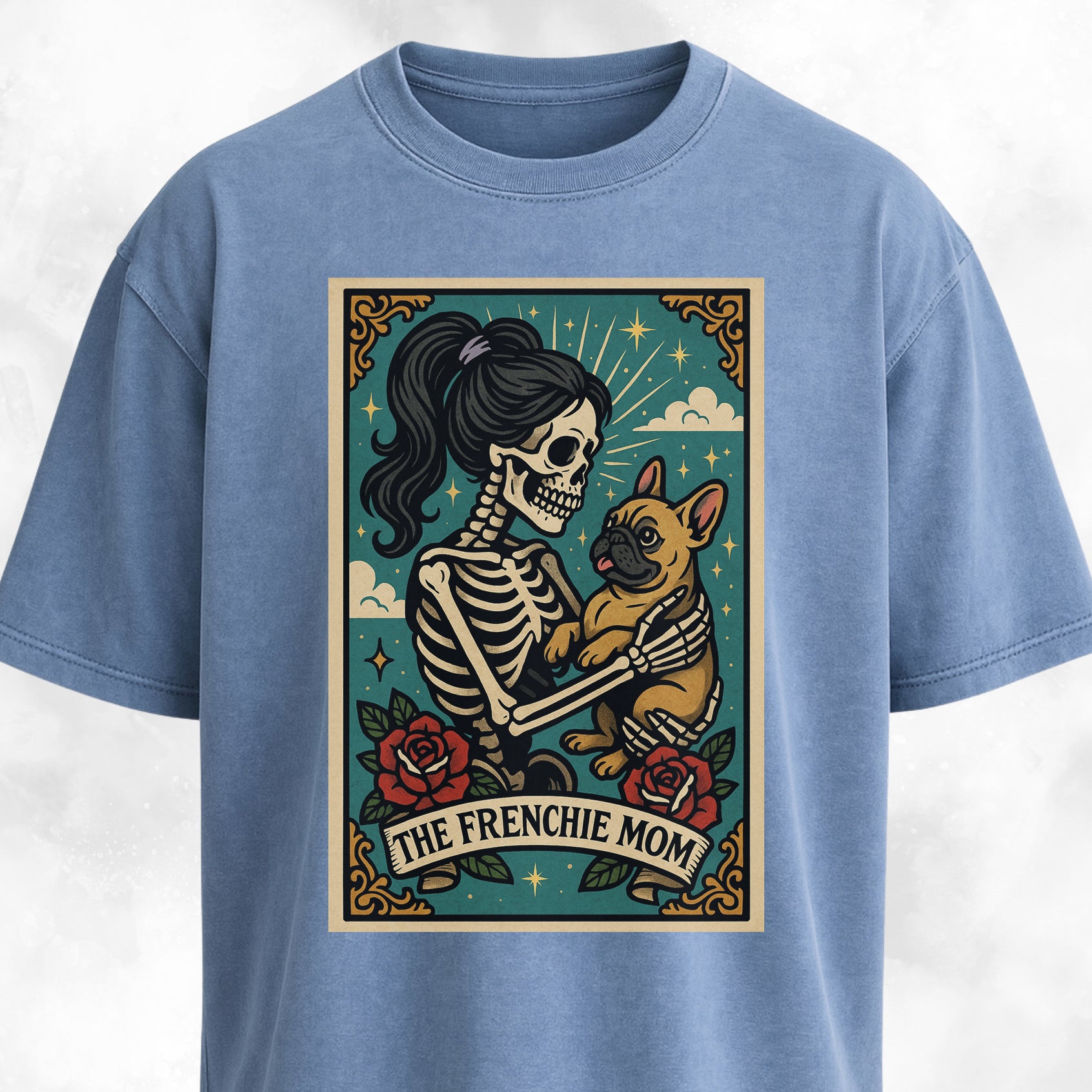 Frenchie Mom Tarot Card T-Shirt
