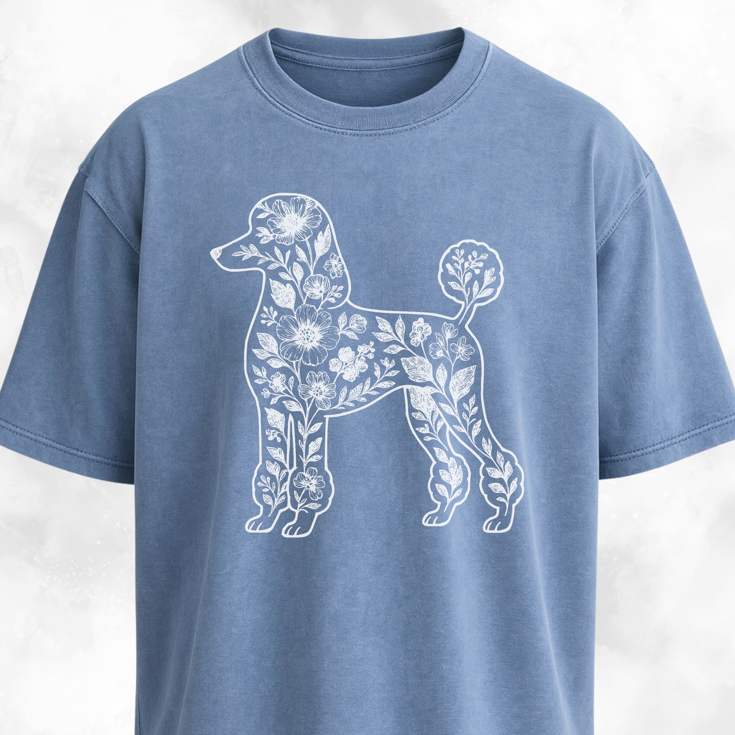 Floral Poodle T-Shirt
