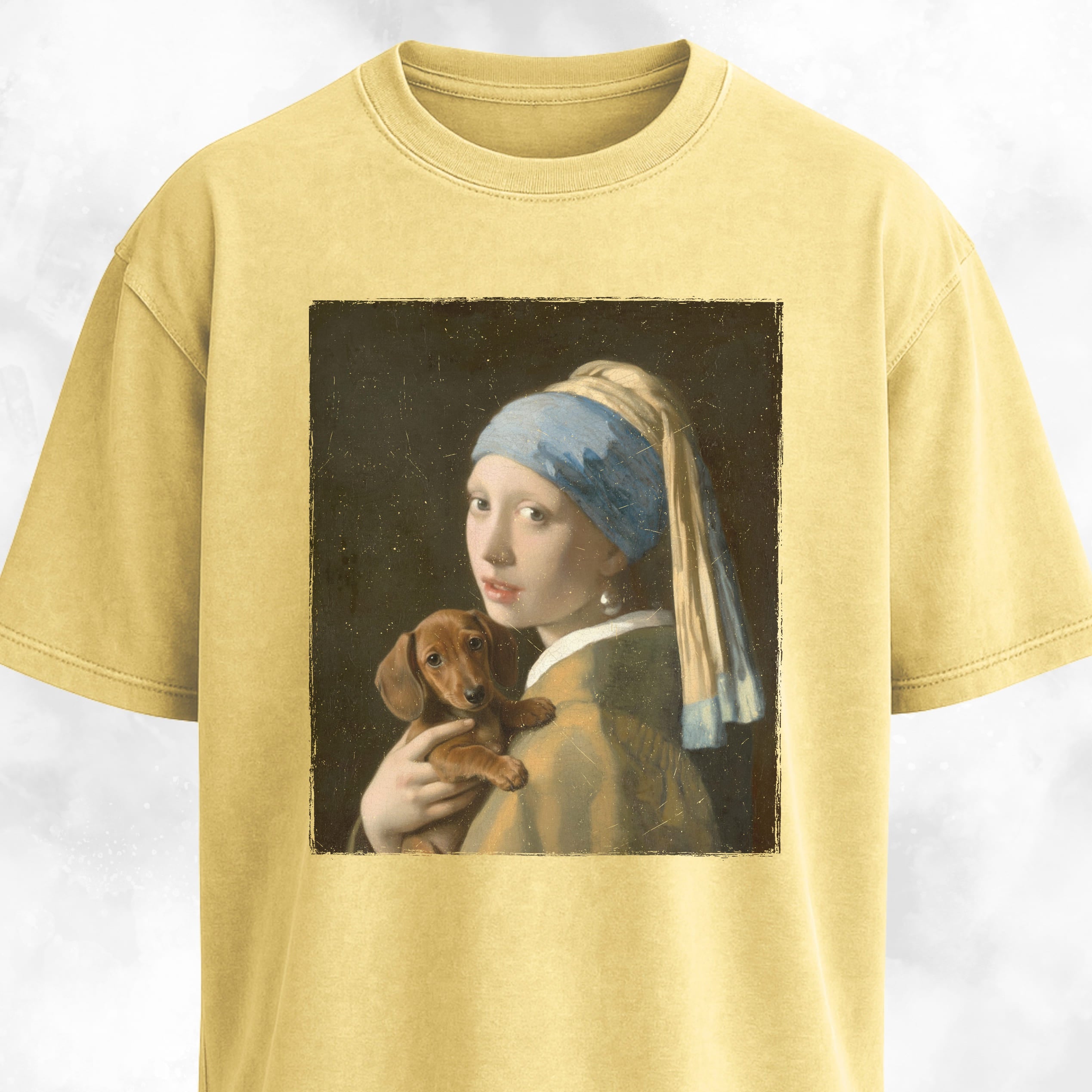 Girl With A Pearl Earring Dachshund Edition T-Shirt
