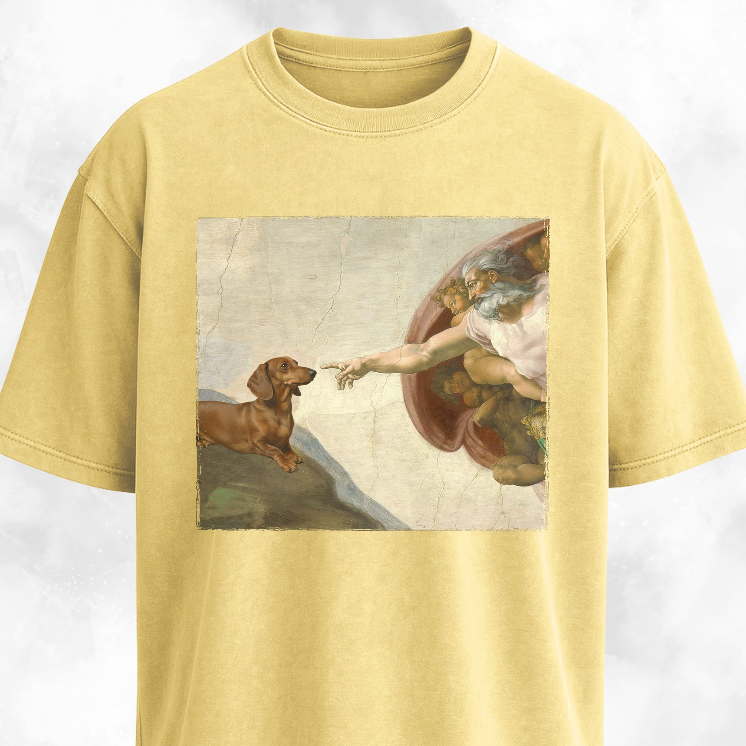 The Creation Of Adam Dachshund Edition T-Shirt