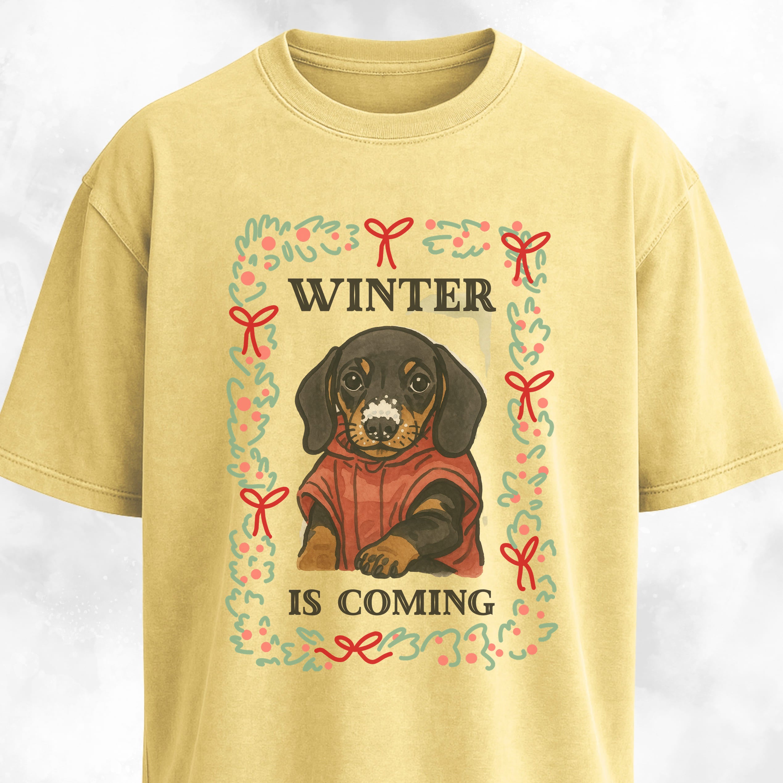 Winter Is Coming Dachshund Pup T-Shirt