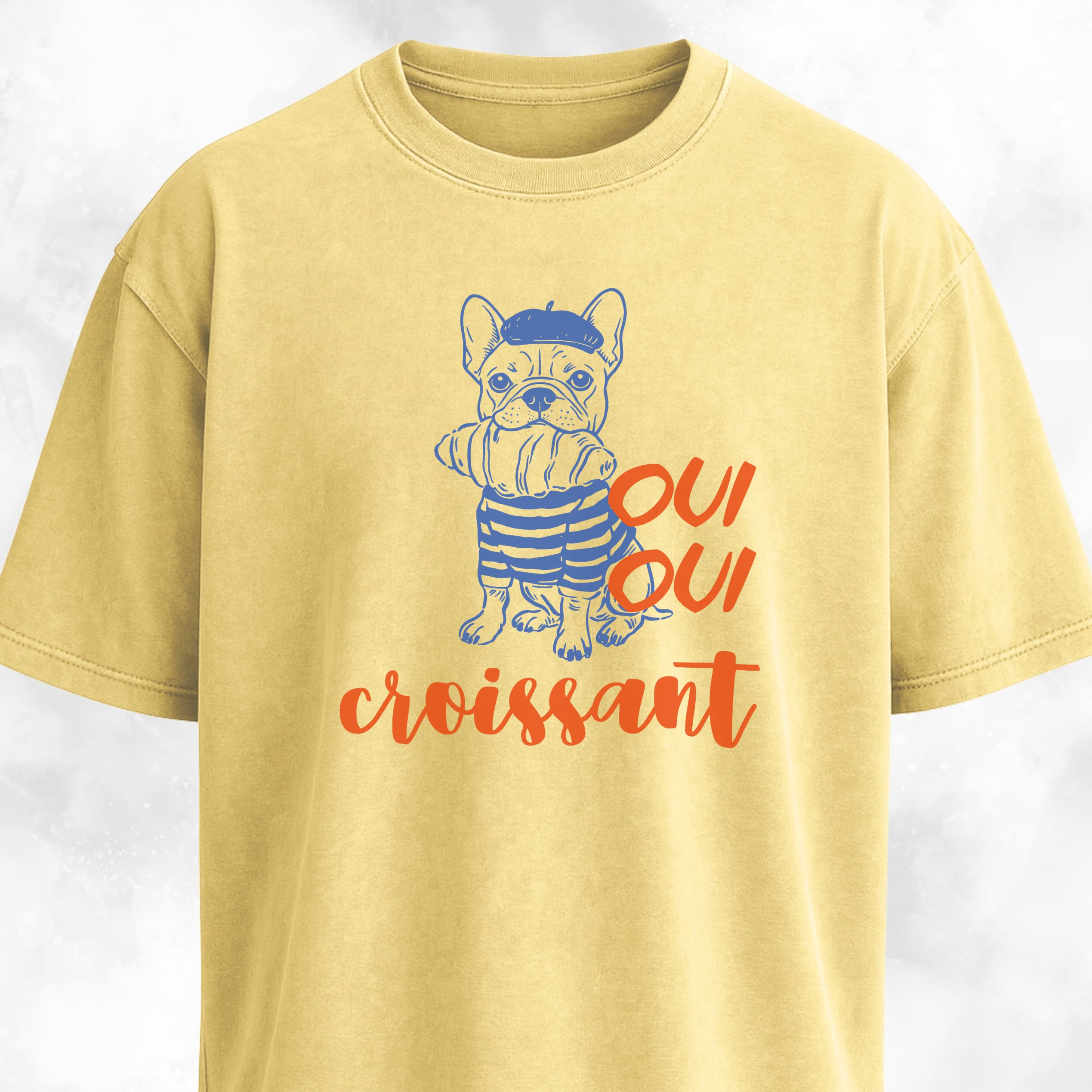 Oui Oui Croissant Frenchie T-Shirt
