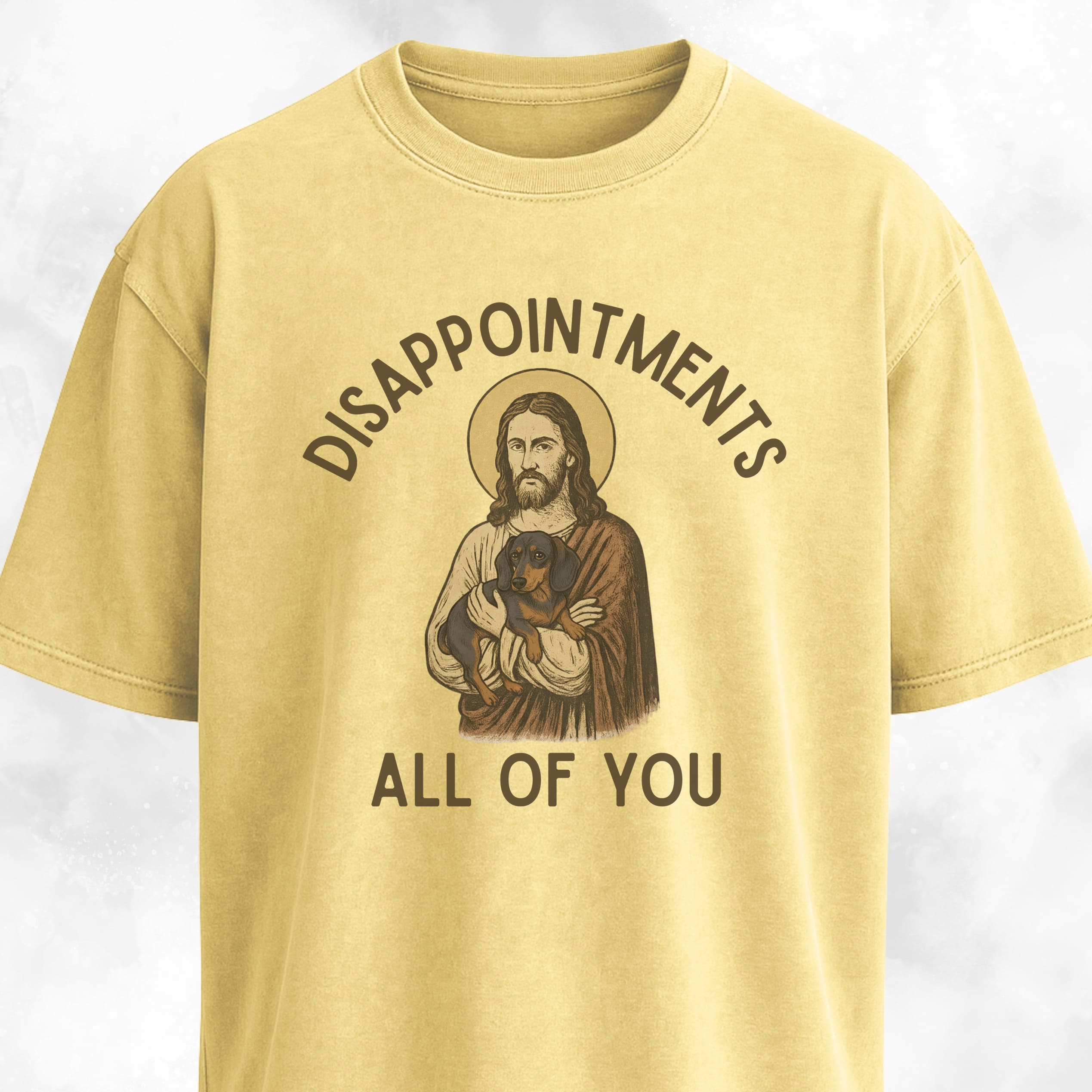 Disappointed Jesus Dachshund Edition T-Shirt