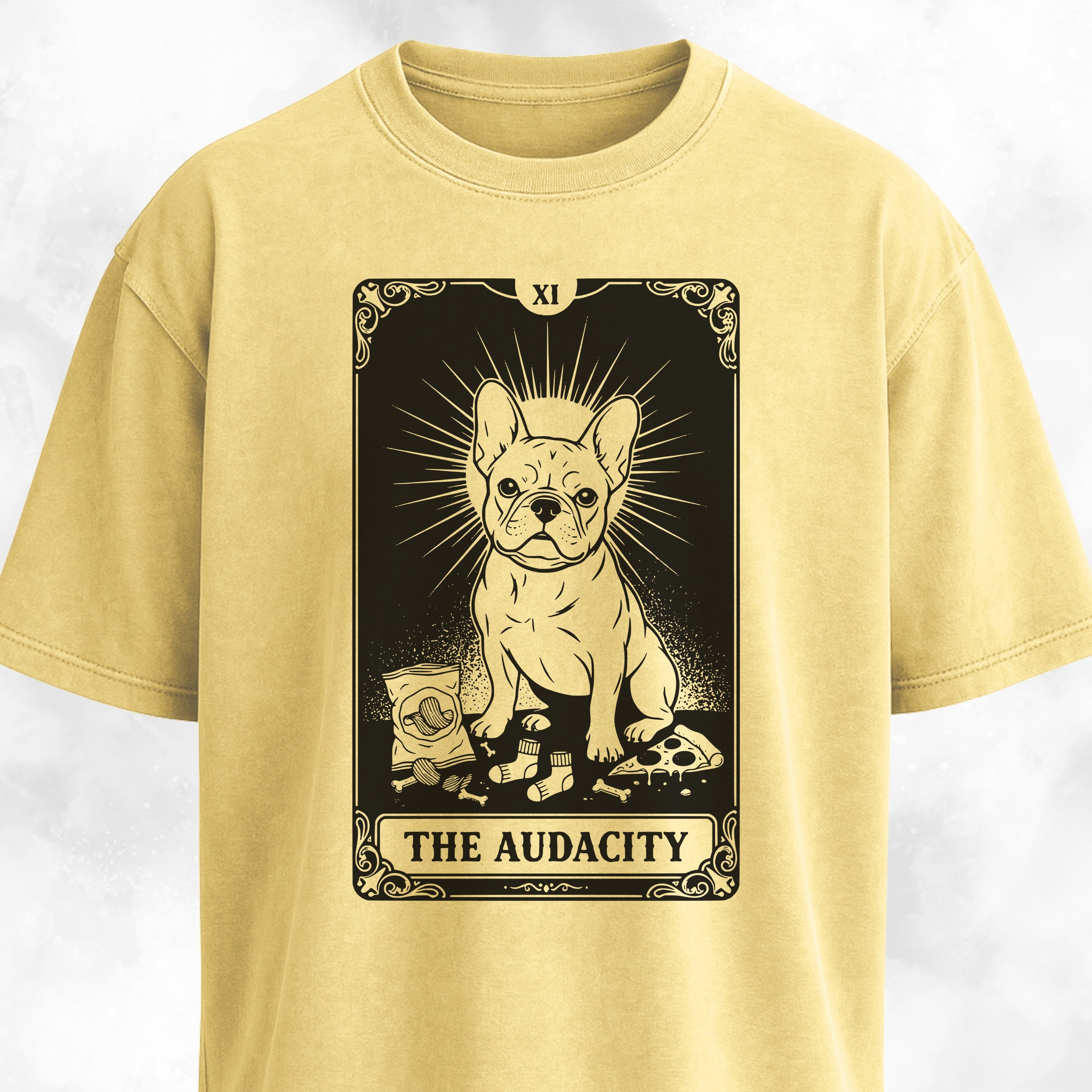 The Audacity Tarot Card Frenchie Edition T-Shirt