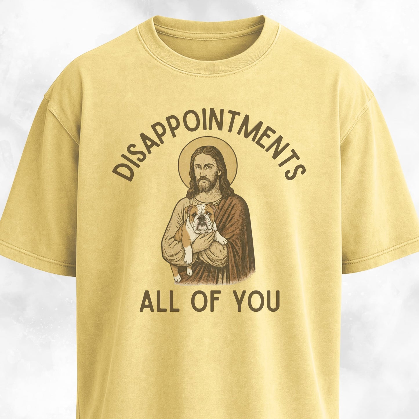 Disappointed Jesus English Bulldog Edition T-Shirt