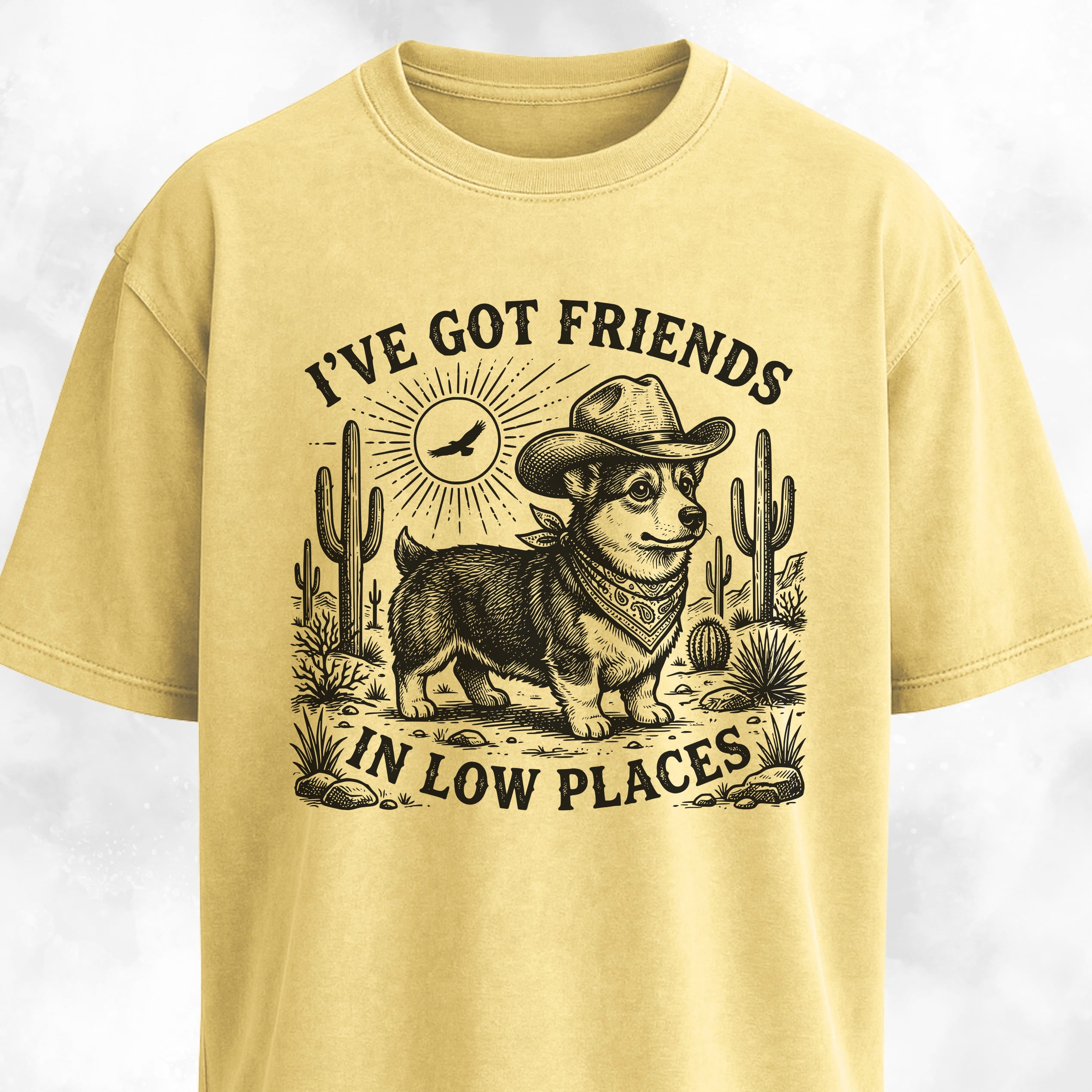 I've Got Friends In Low Places Corgi T-Shirt