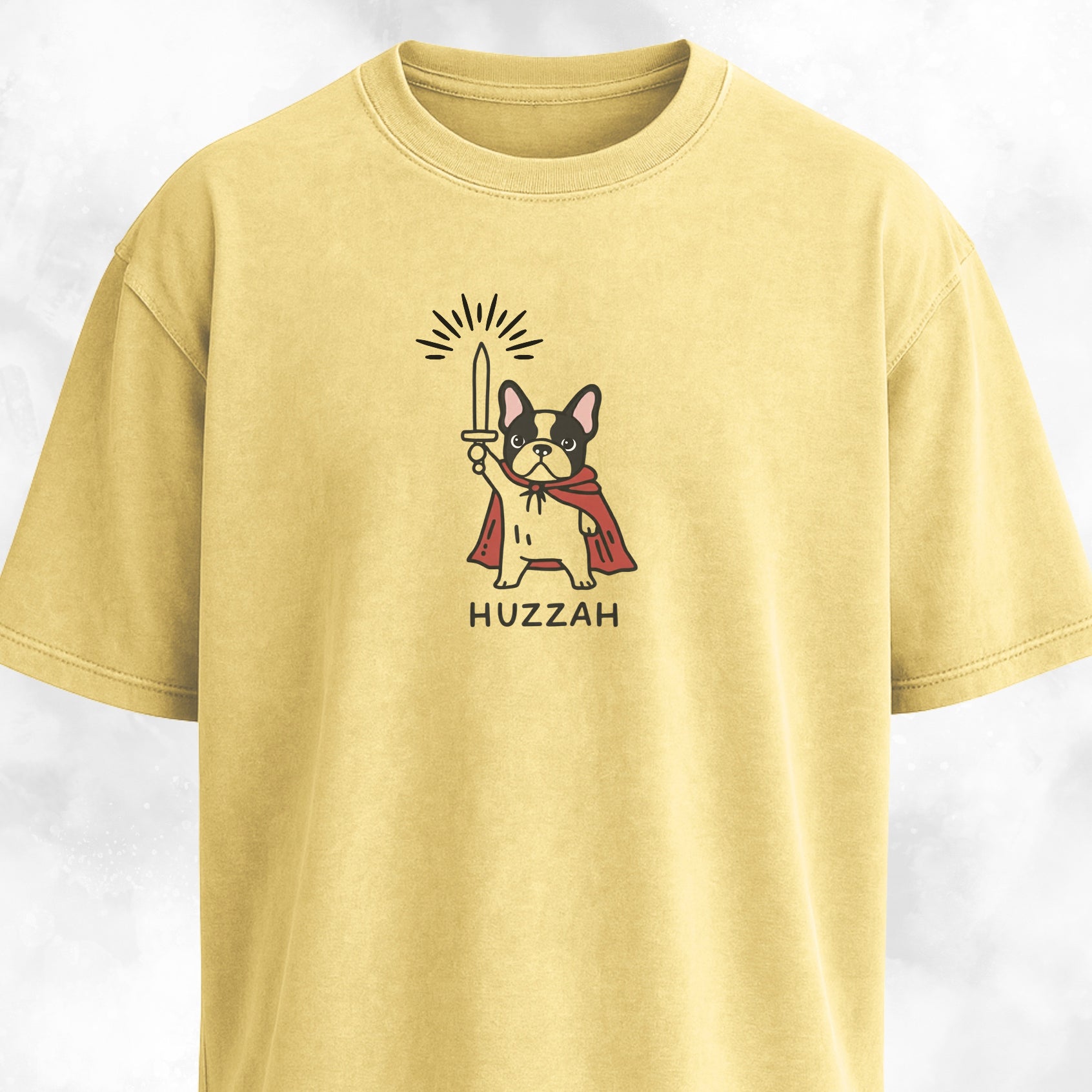 Huzzah Frenchie With Sword T-Shirt